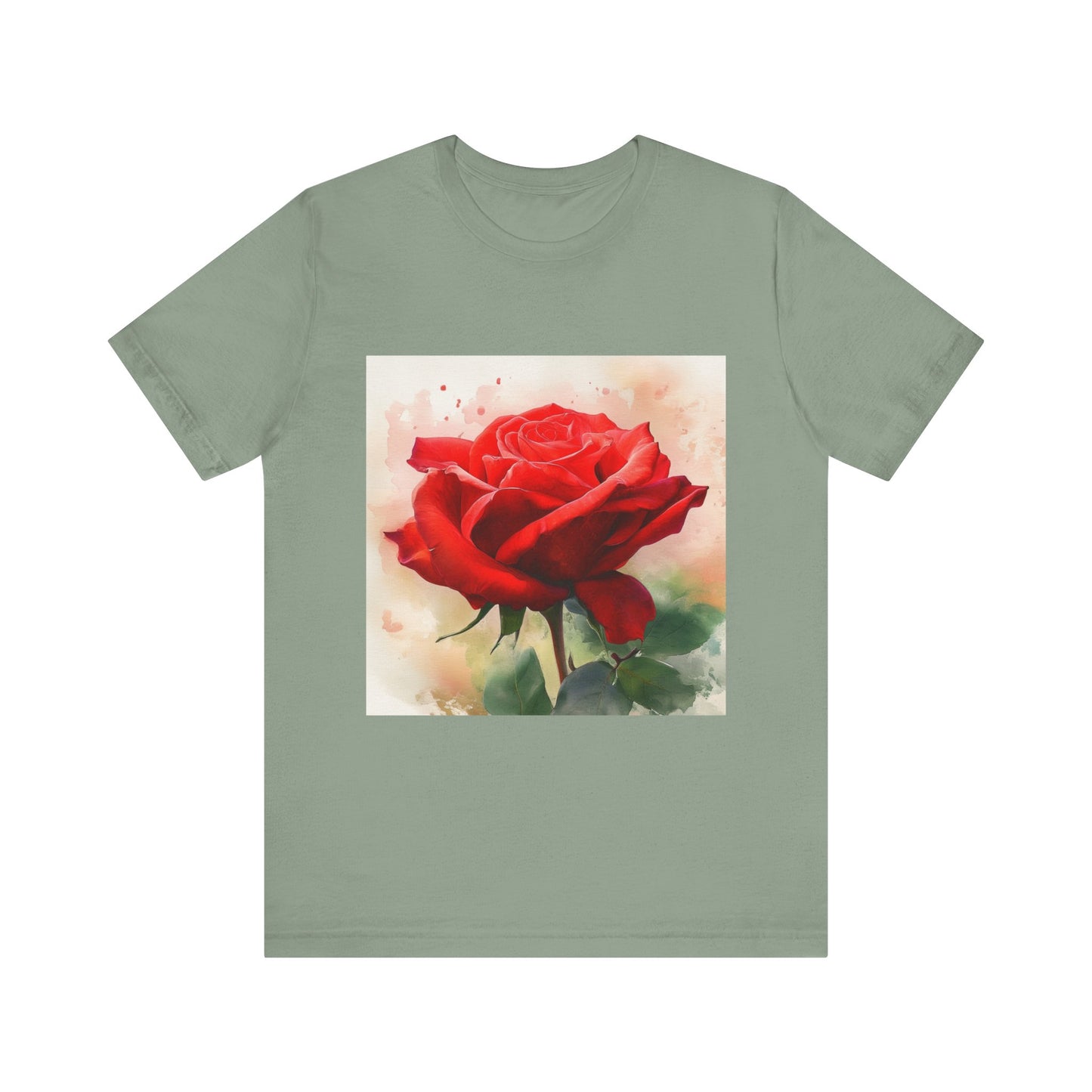 Ruby Bliss Unisex Short Sleeve Tee - Floral Art Top for Nature Lovers