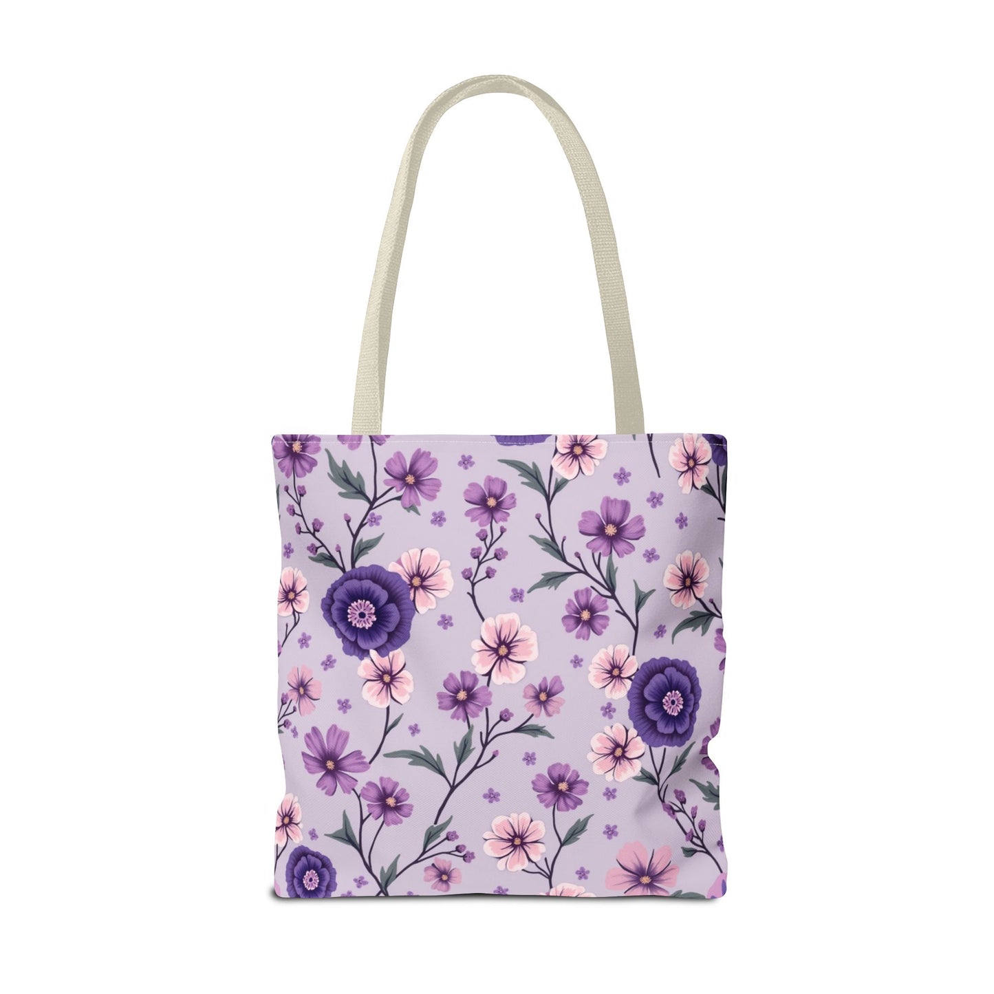 Floral Purple Tote Bag - Stylish and Eco-Friendly for Everyday Use