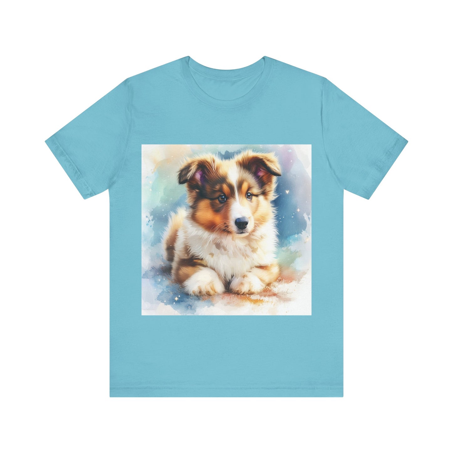 Watercolor Shetland Sheepdog Unisex Jersey Short Sleeve Tee
