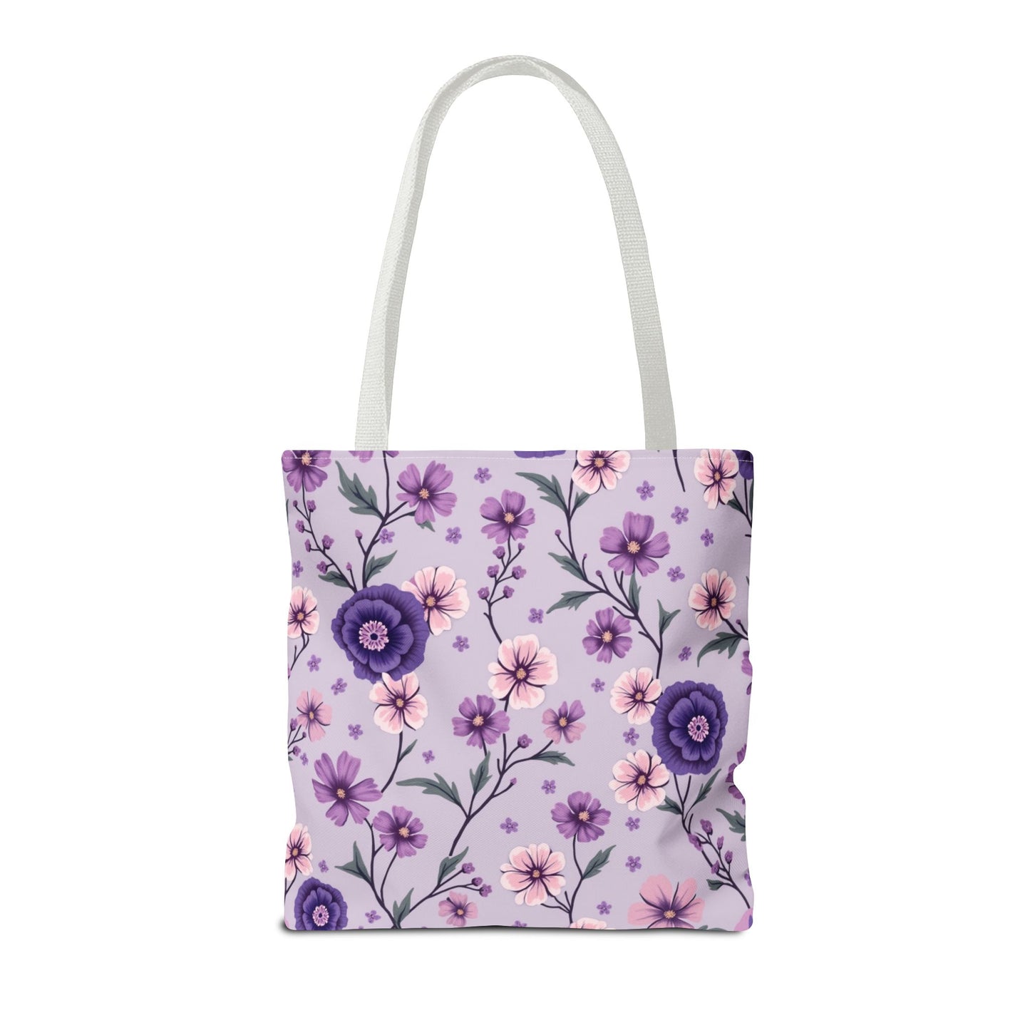 Floral Purple Tote Bag - Stylish and Eco-Friendly for Everyday Use