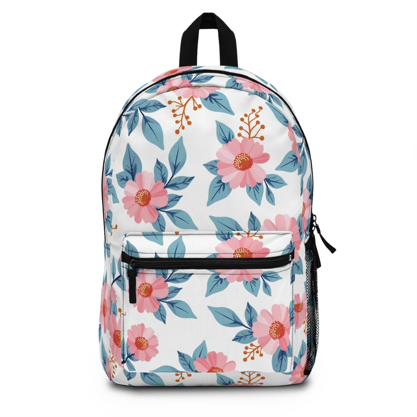 Bright Pink and Blue Floral Backpack for Stylish Travel and School