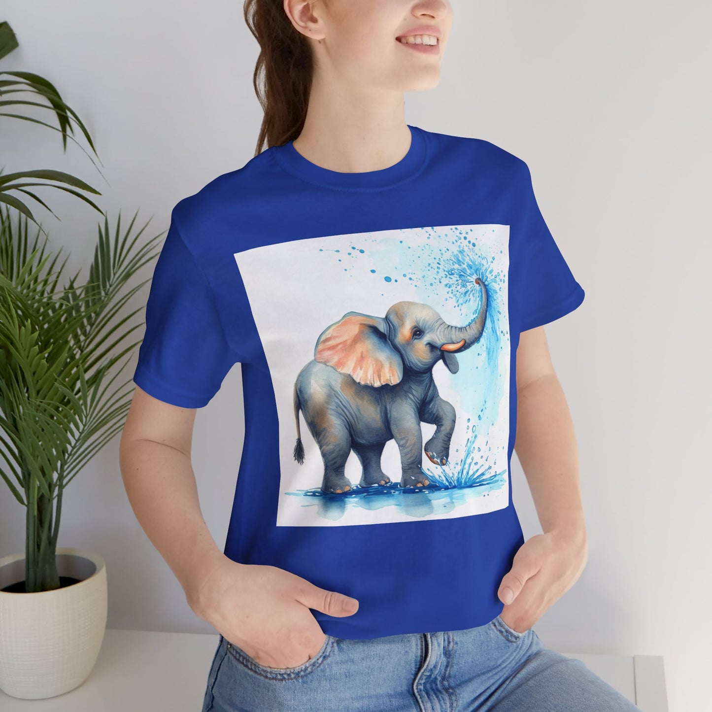 Adorable Elephant Splash Unisex Tee