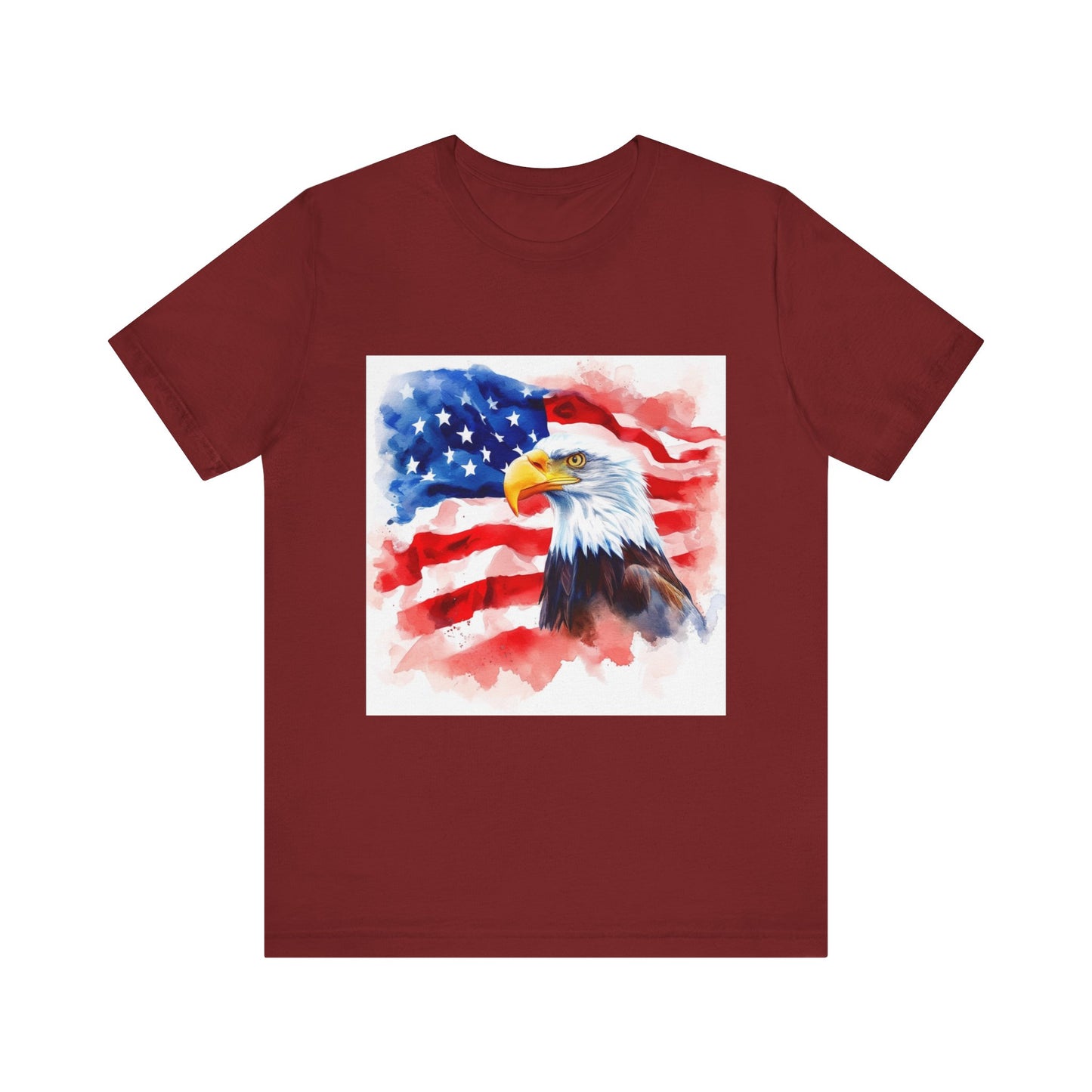 Patriotic Eagle Unisex Tee - American Flag Design