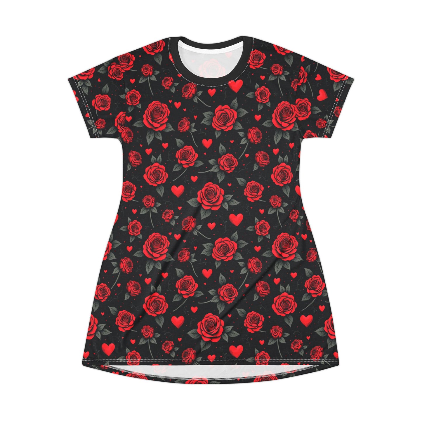 Romantic Floral T-Shirt Dress for Love & Celebration