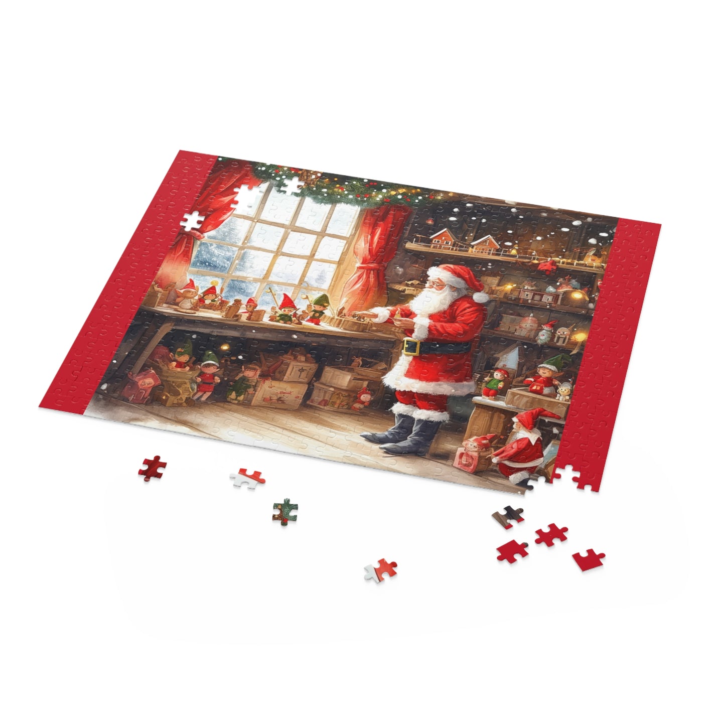 Santa Making Toys Puzzle (120, 252, 500-Piece)