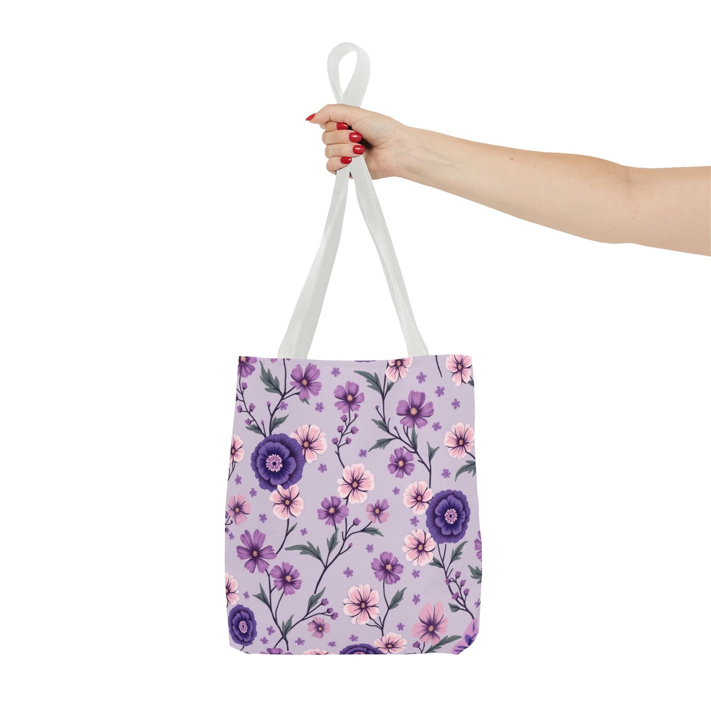 Floral Purple Tote Bag - Stylish and Eco-Friendly for Everyday Use