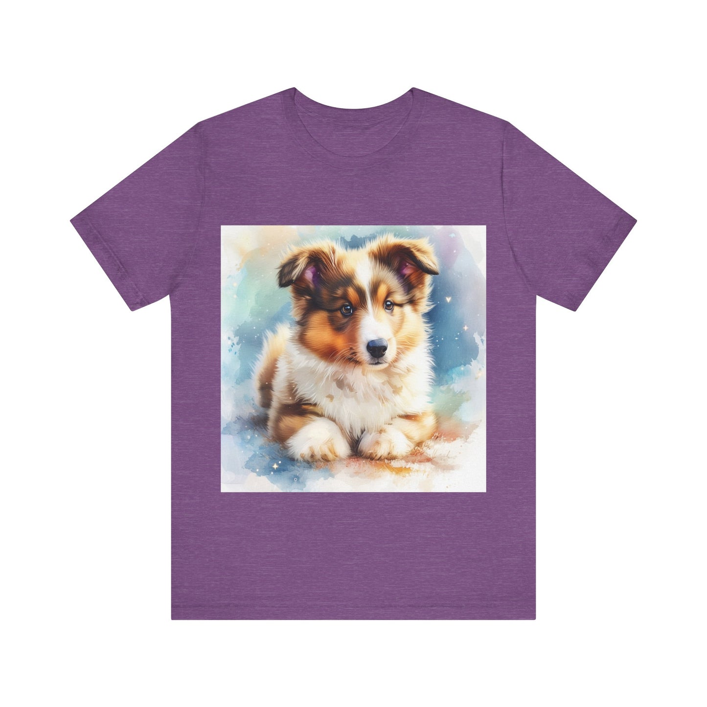 Watercolor Shetland Sheepdog Unisex Jersey Short Sleeve Tee