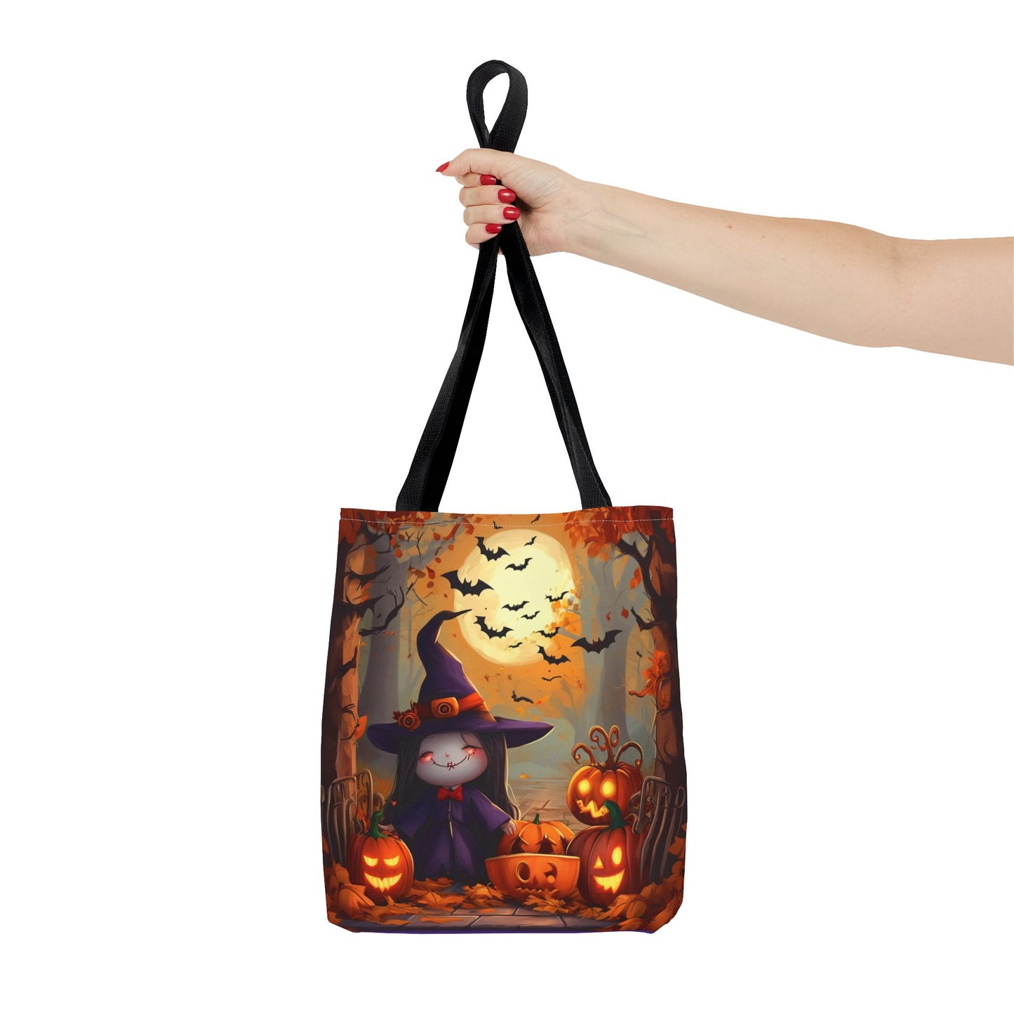 Spooky Cute Witch Tote Bag (AOP)