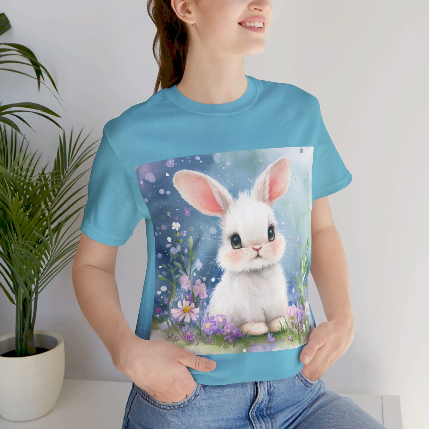 Adorable Bunny Unisex Jersey Short Sleeve Tee