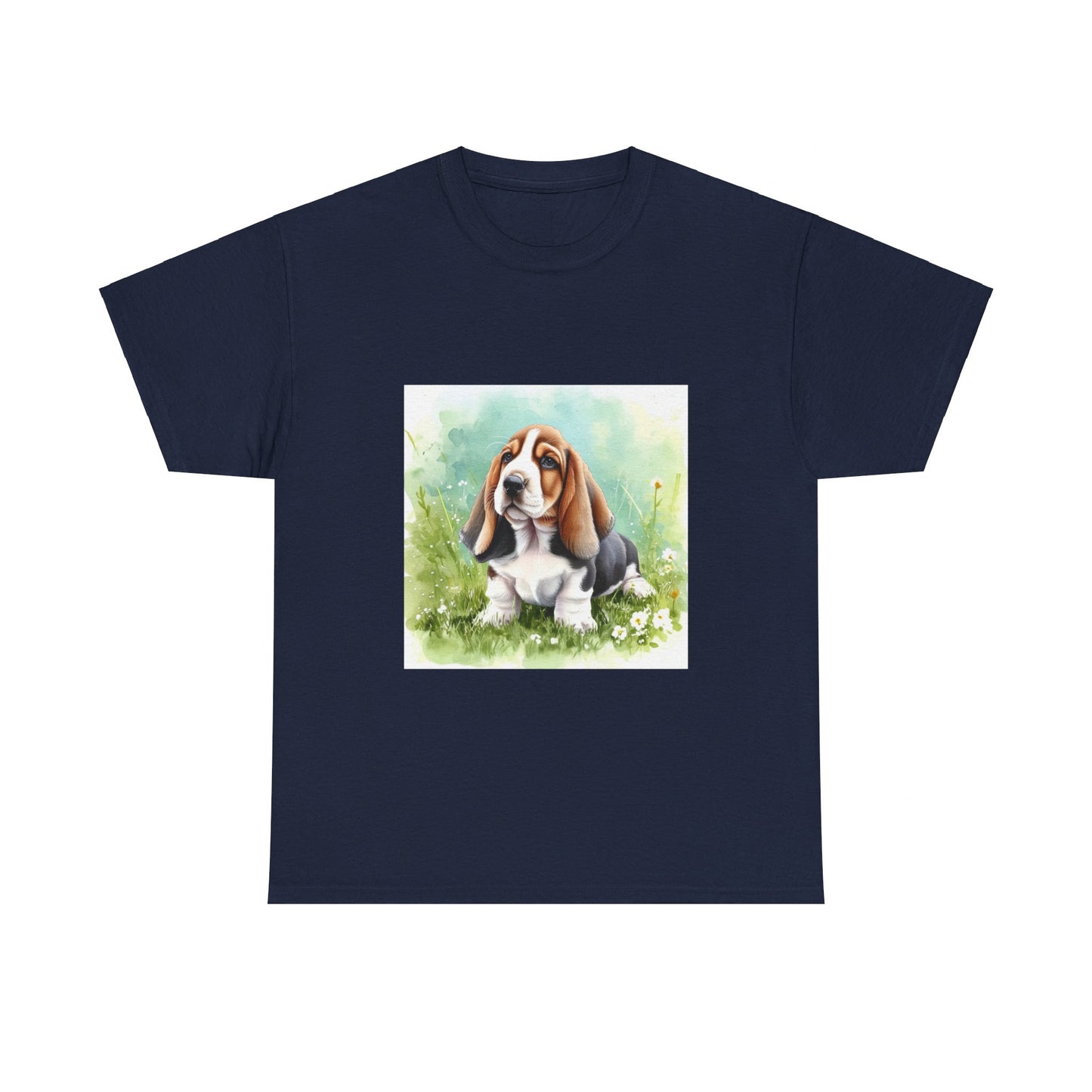 Basset Hound Unisex Heavy Cotton Tee