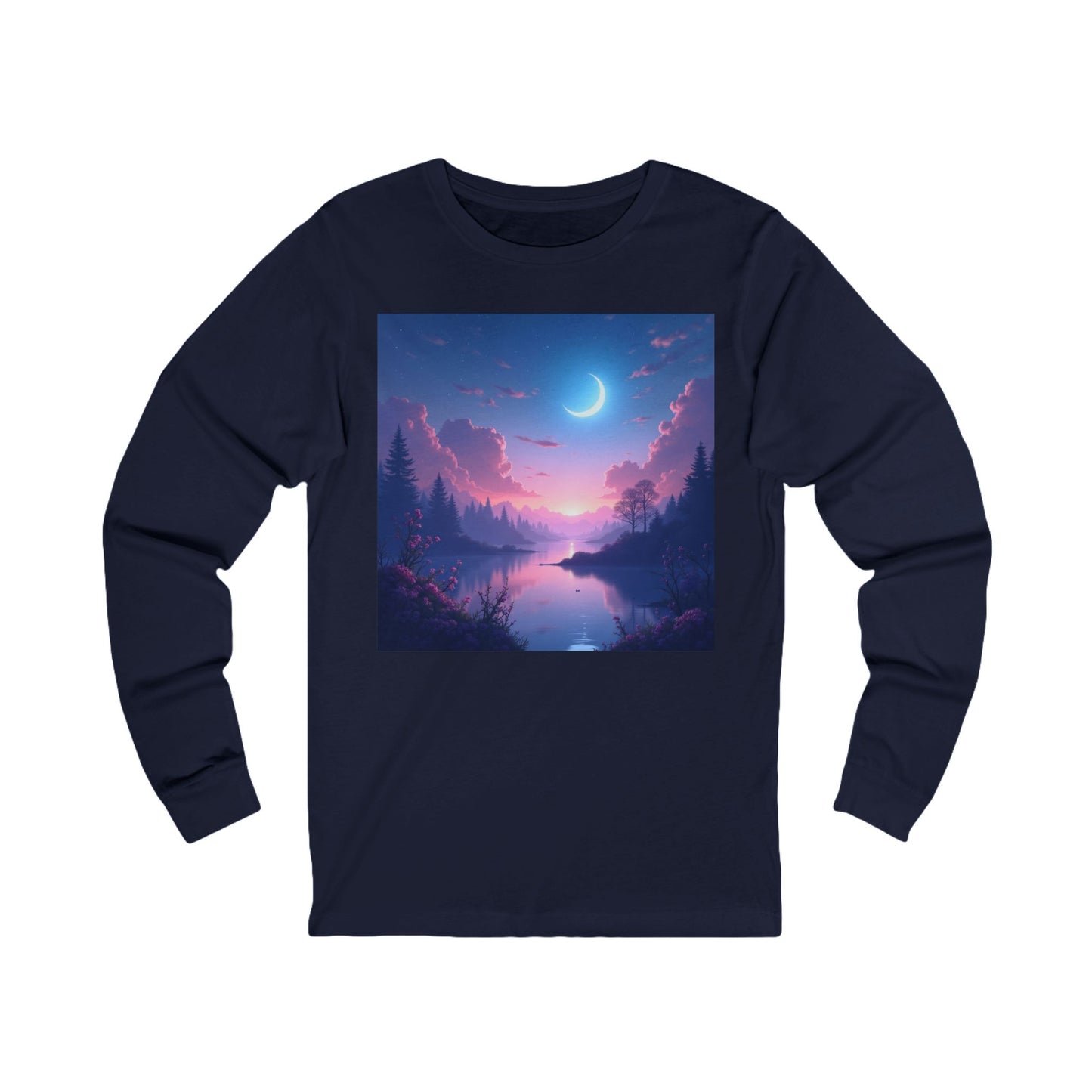 Serene Lake Unisex Jersey Long Sleeve Tee