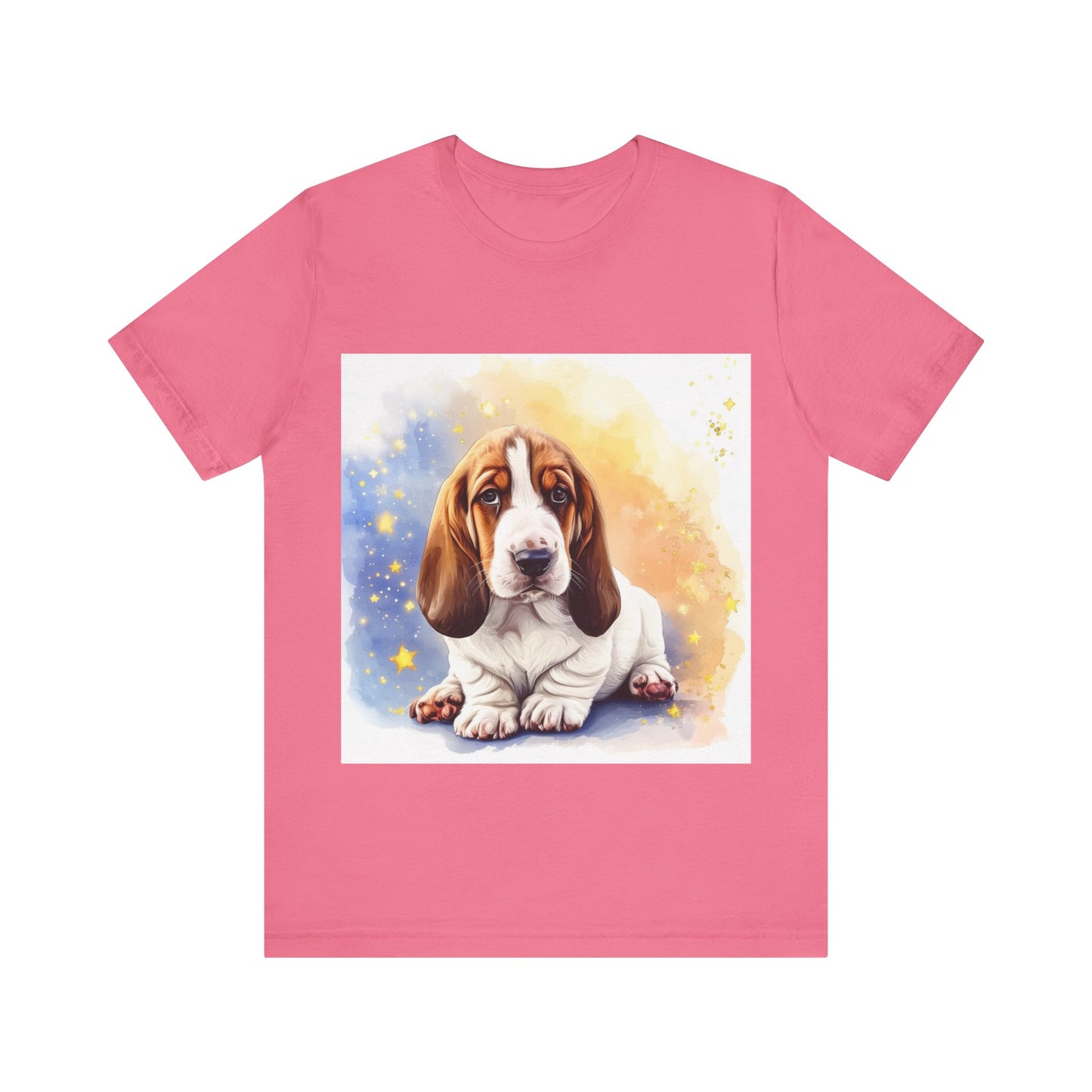 Watercolor Basset Hound Unisex Jersey Short Sleeve Tee