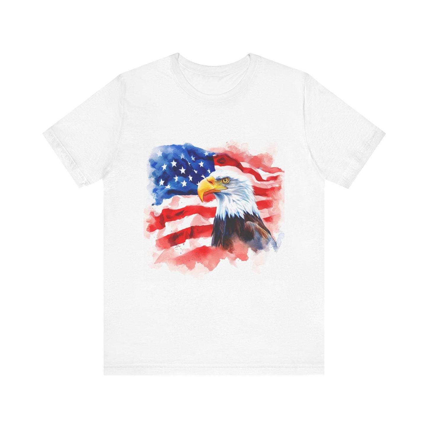 Patriotic Eagle Unisex Tee - American Flag Design
