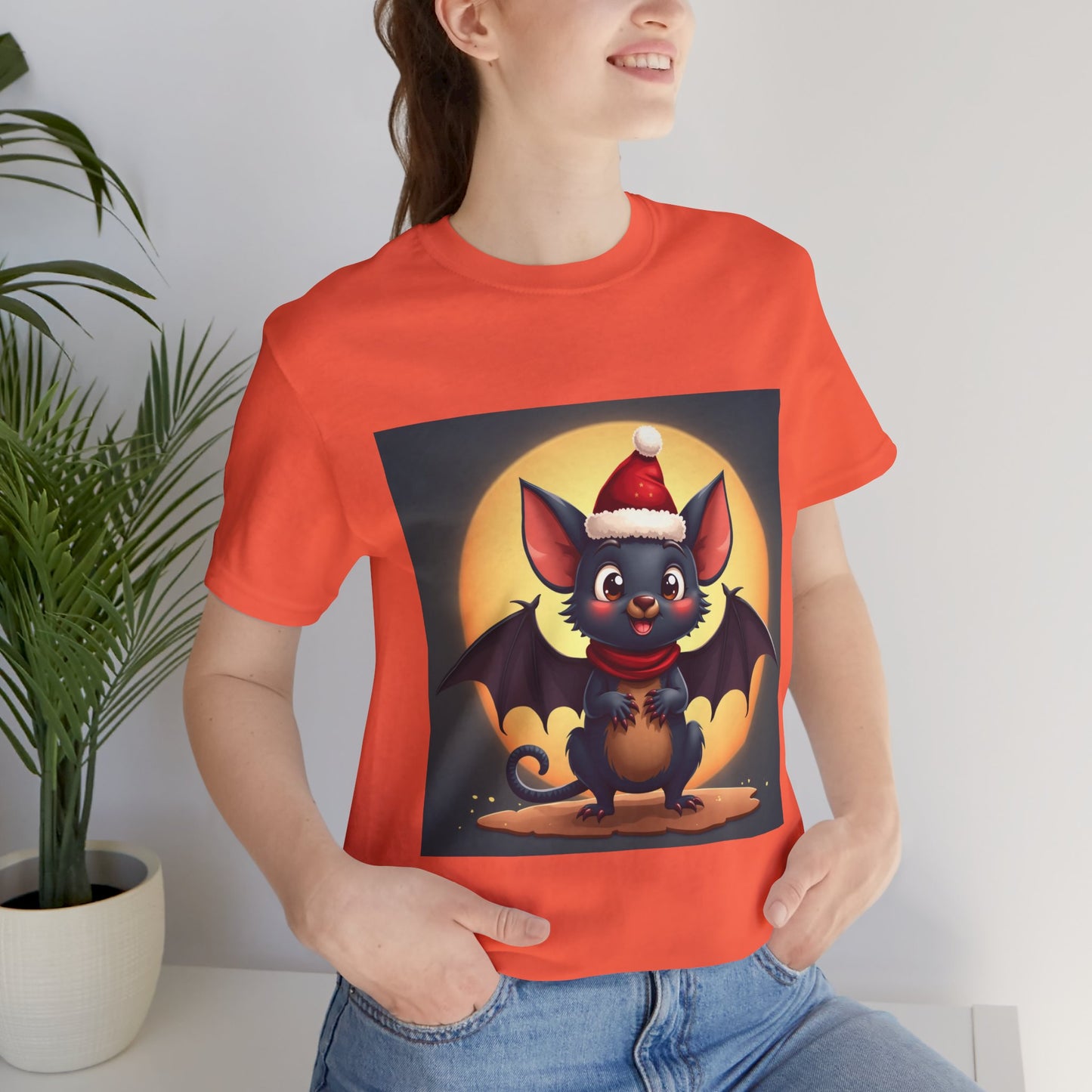 Spooky Christmas Bat Unisex Jersey Tee