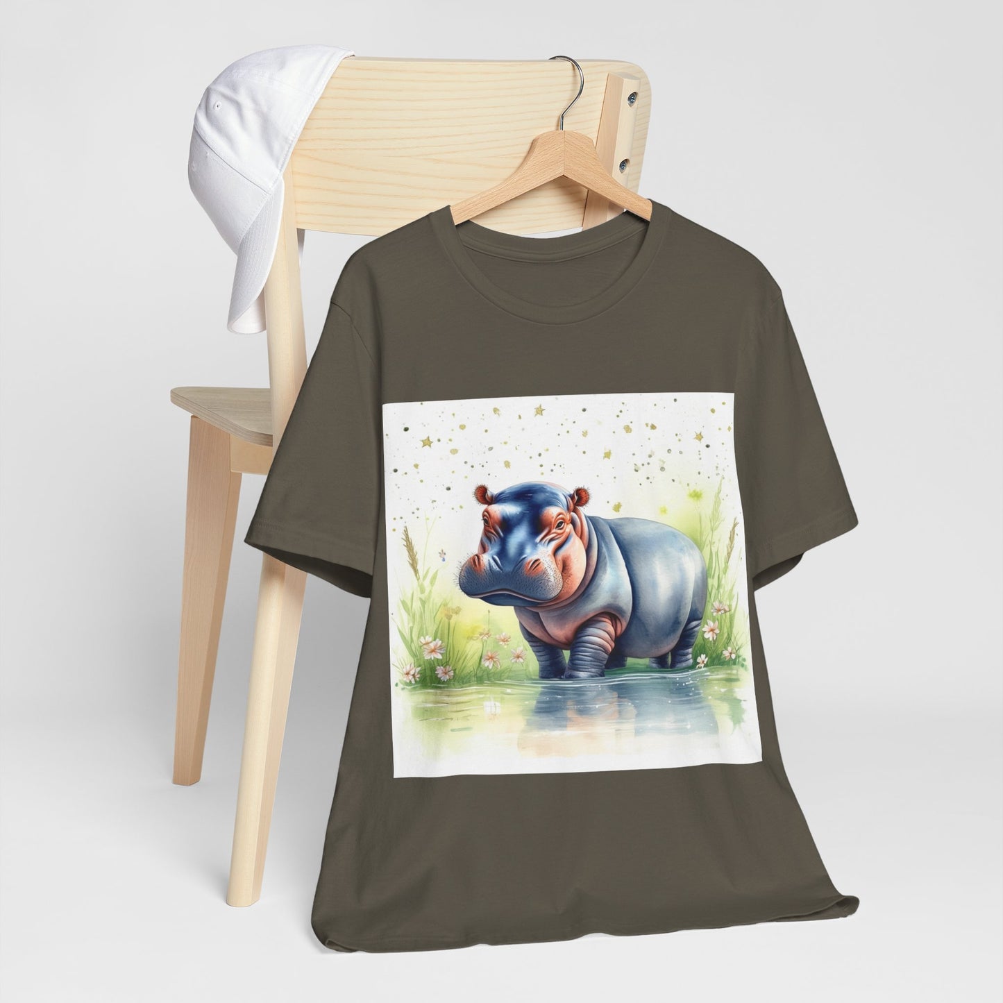 Cute Hippo Unisex Jersey Short Sleeve Tee