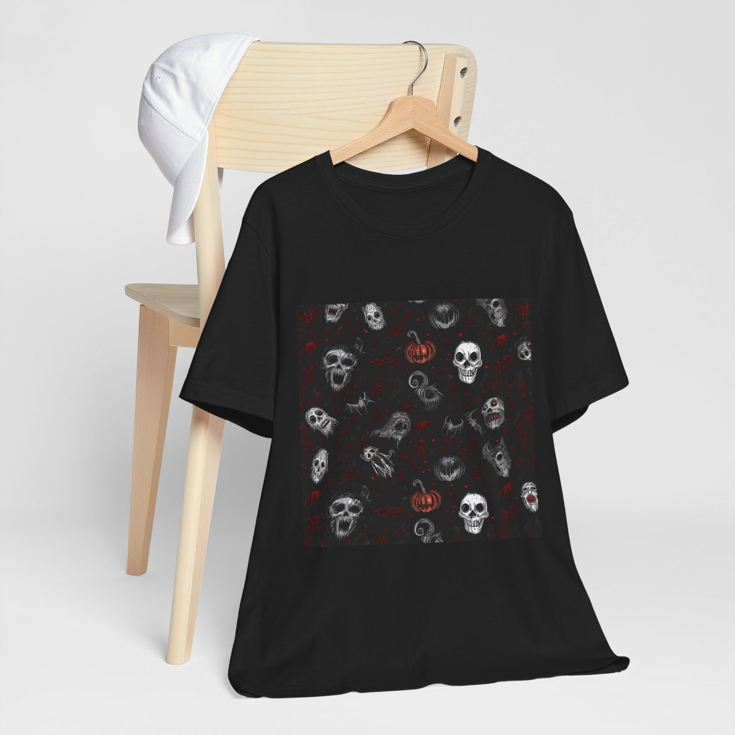 Scary Halloween Pattern Unisex Jersey Short Sleeve Tee