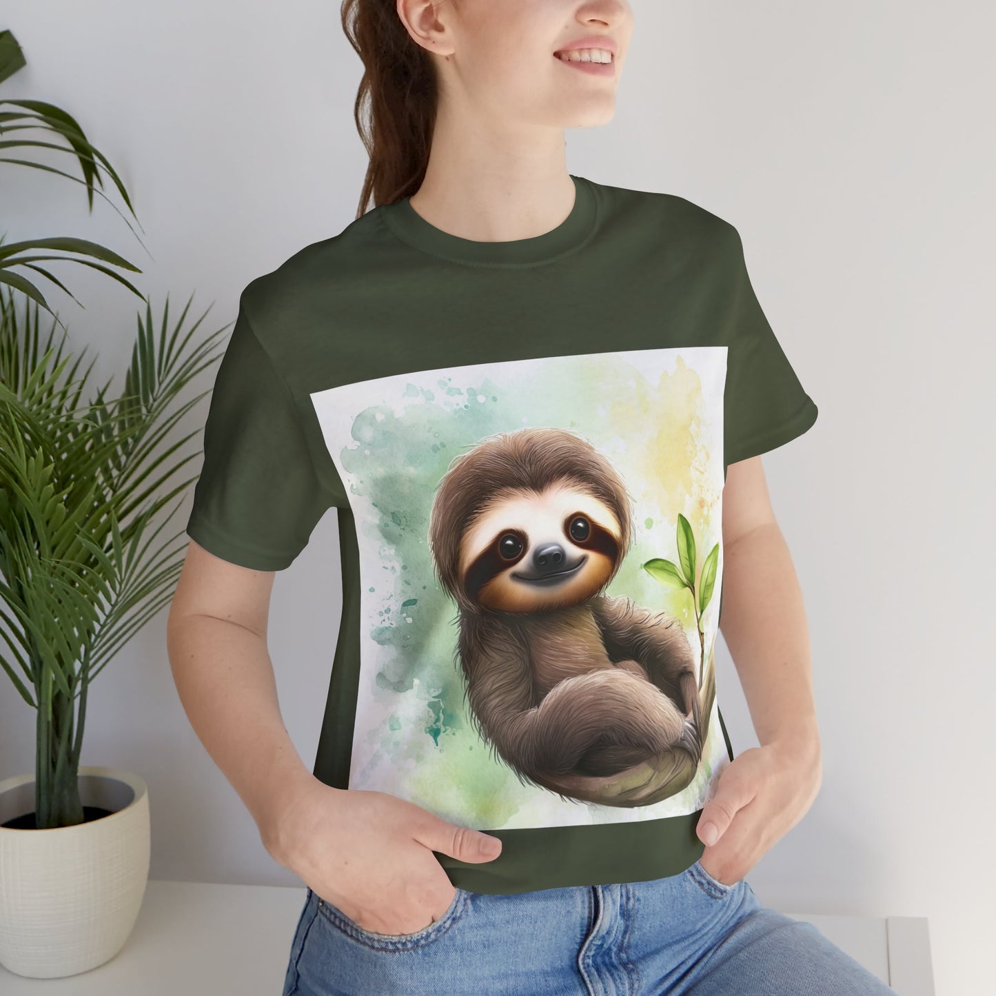 Cute Sloth Unisex Jersey Short Sleeve Tee