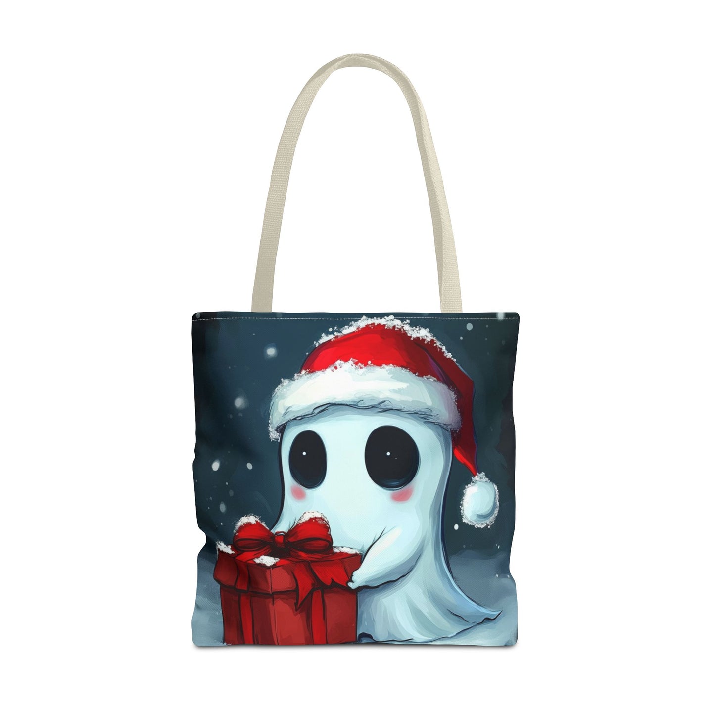 Cute Holiday Ghost Tote Bag (AOP)