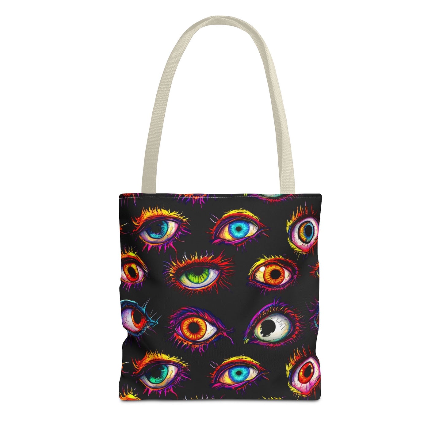 Colorful Spooky Eye Pattern Tote Bag (AOP)