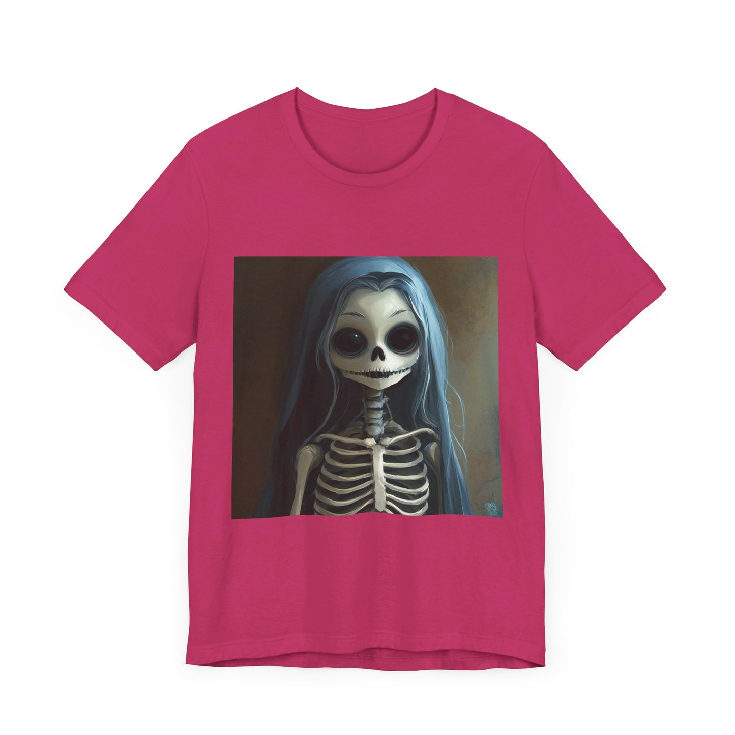 Blue Hair Skeleton Unisex Jersey Short Sleeve Tee