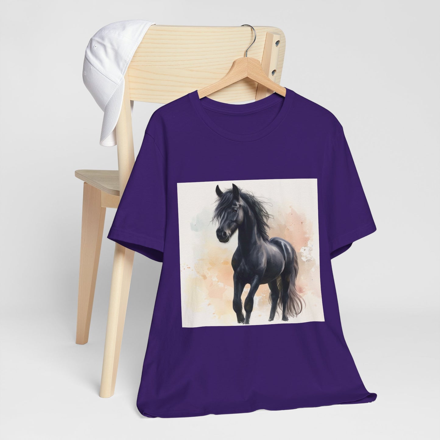 Playful Black Horse Unisex Jersey Short Sleeve Tee