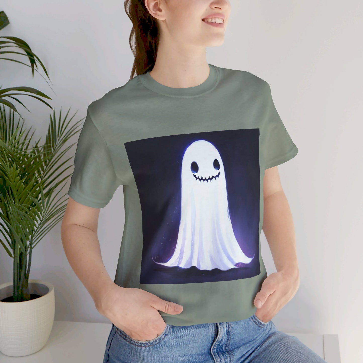 Creepy Cute Ghost Unisex Jersey Short Sleeve Tee