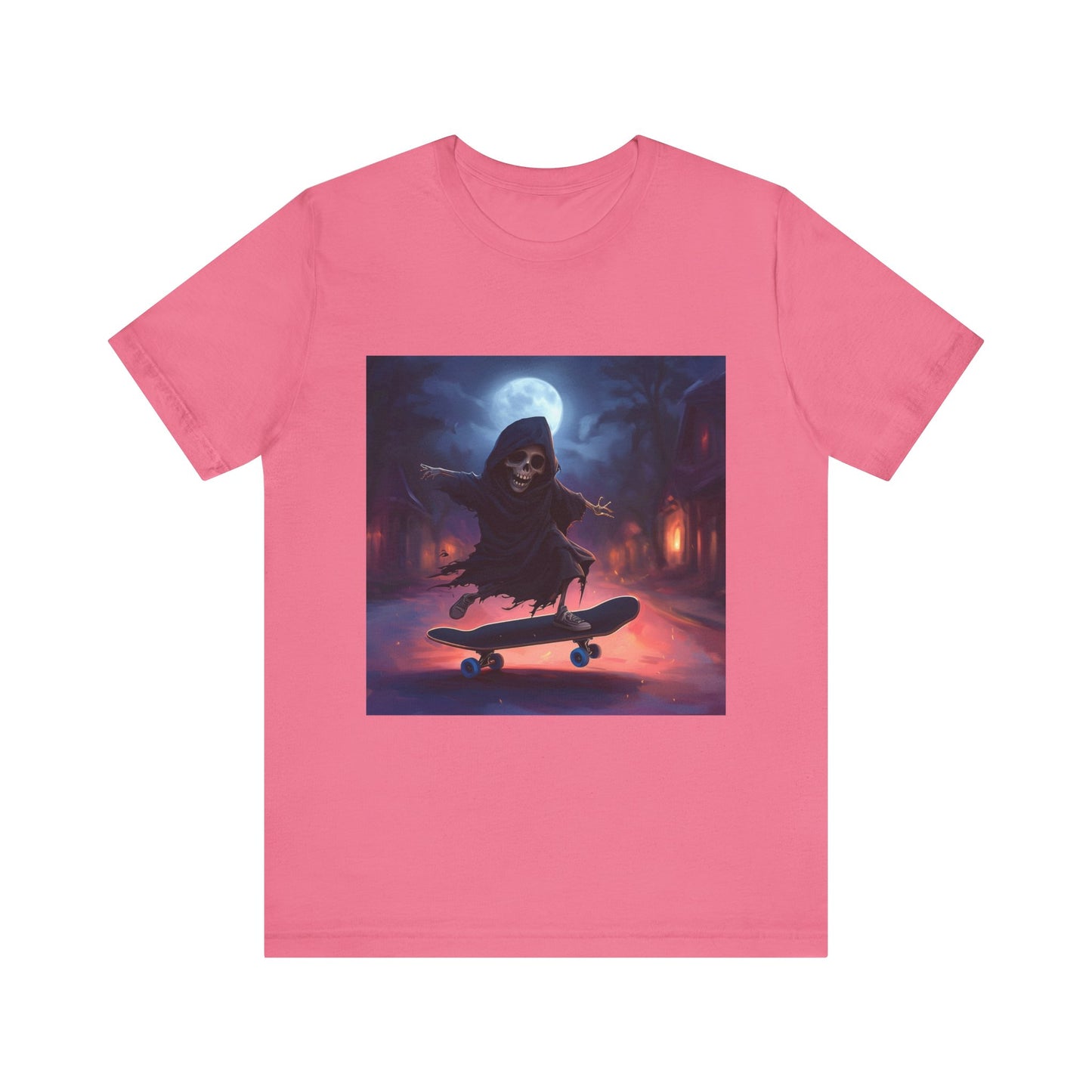 Cute Grim Reaper Skater Unisex Jersey Short Sleeve Tee