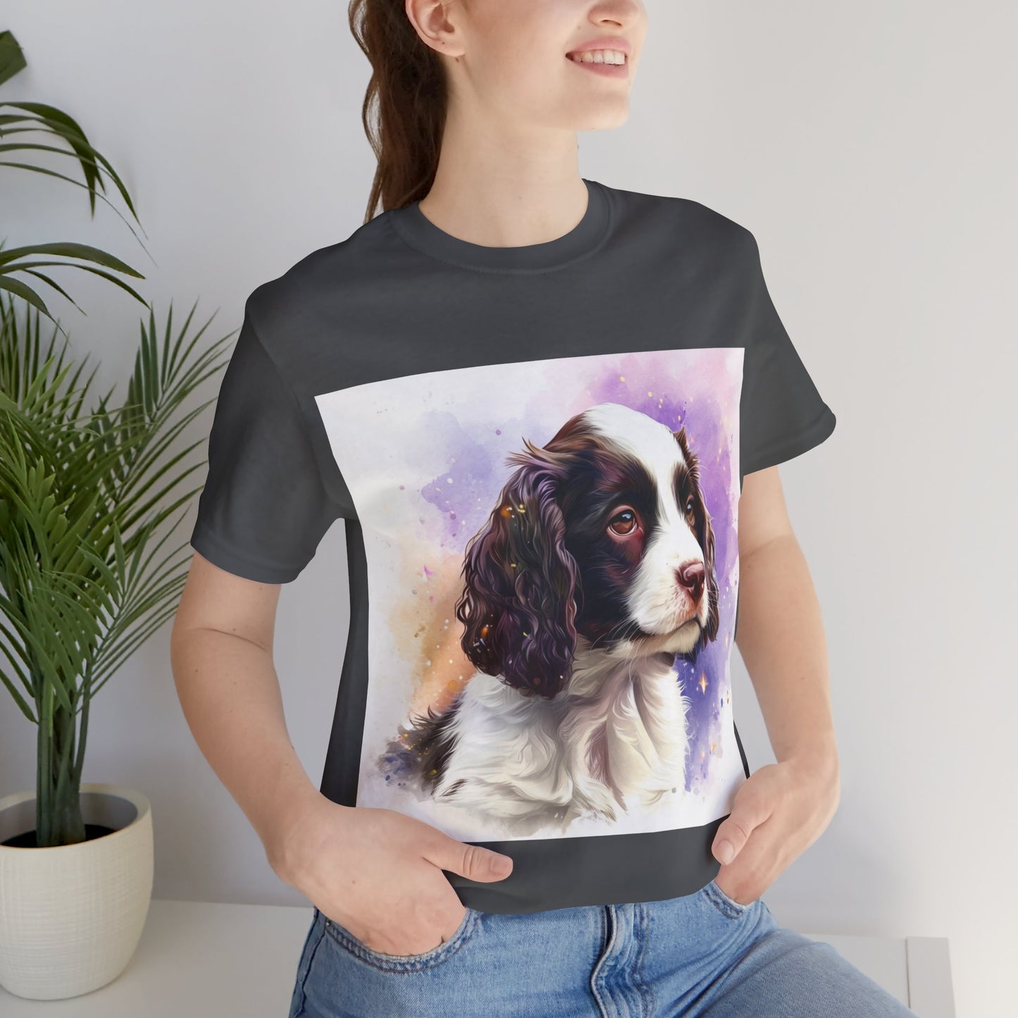 Cute Springer Spaniel Unisex Jersey Short Sleeve Tee