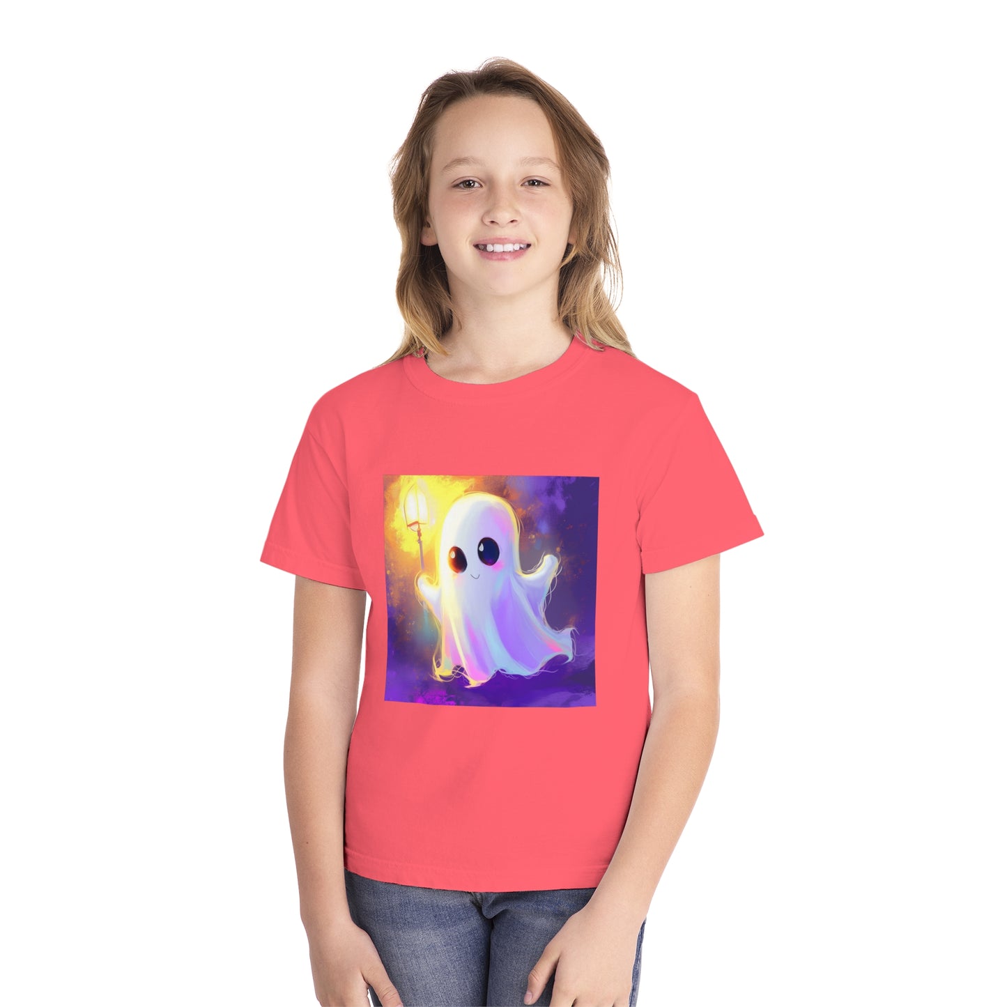 Cute Cartoon Ghost Youth Midweight Tee