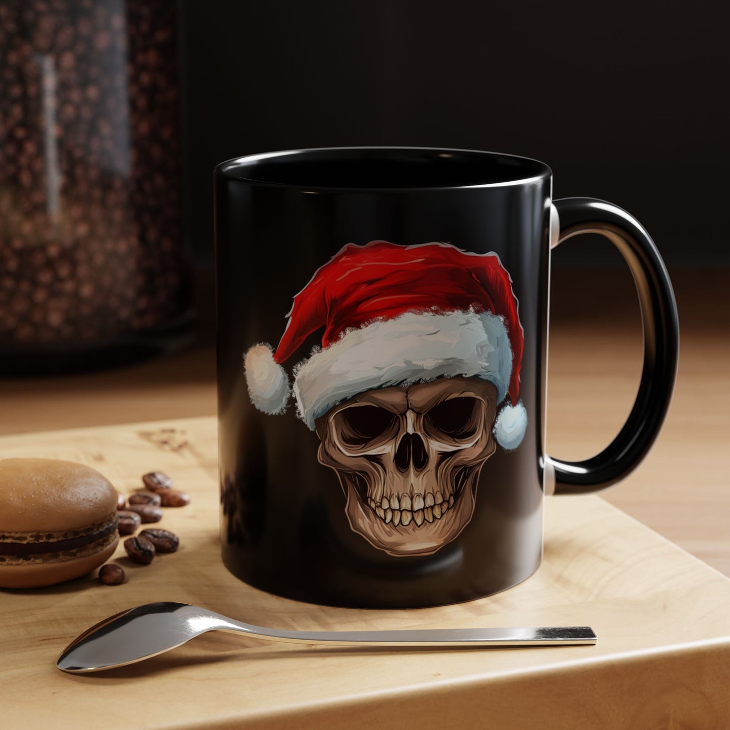 Gothic Christmas Skull Mug Accent Coffee Mug (11, 15oz)