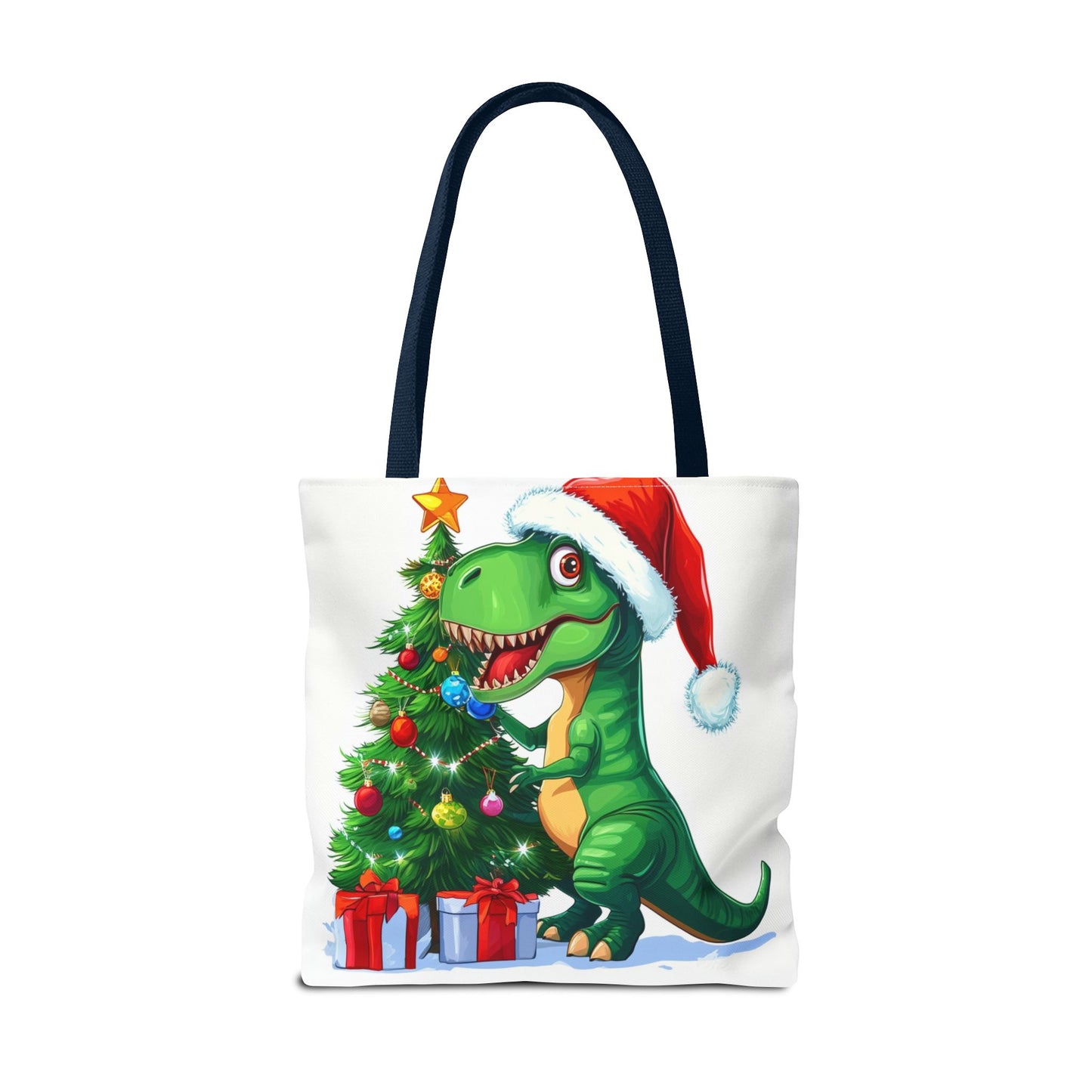 Holiday T-Rex Tote Bag (AOP)