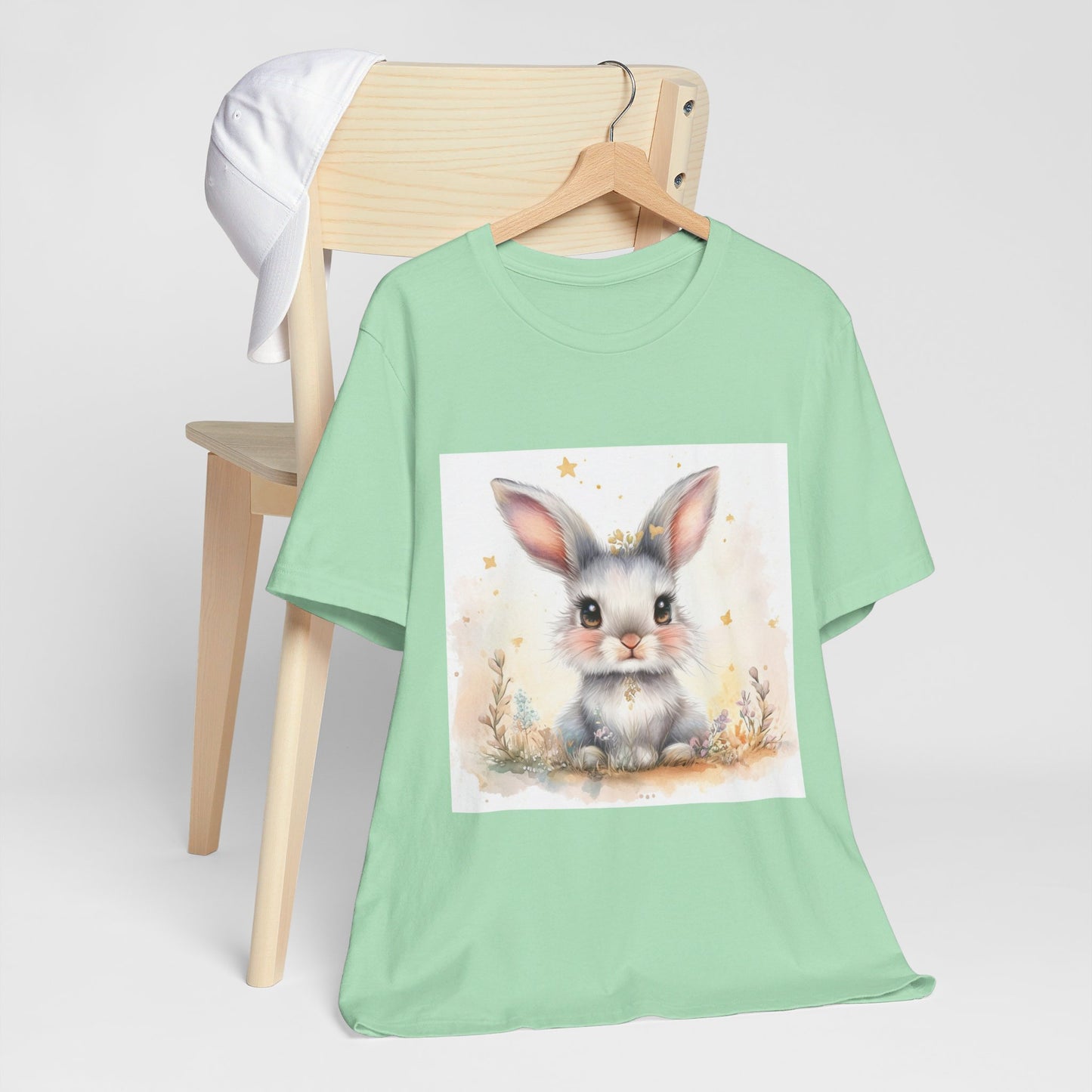 Cute fluffy bunny Unisex Jersey Short Sleeve Tee