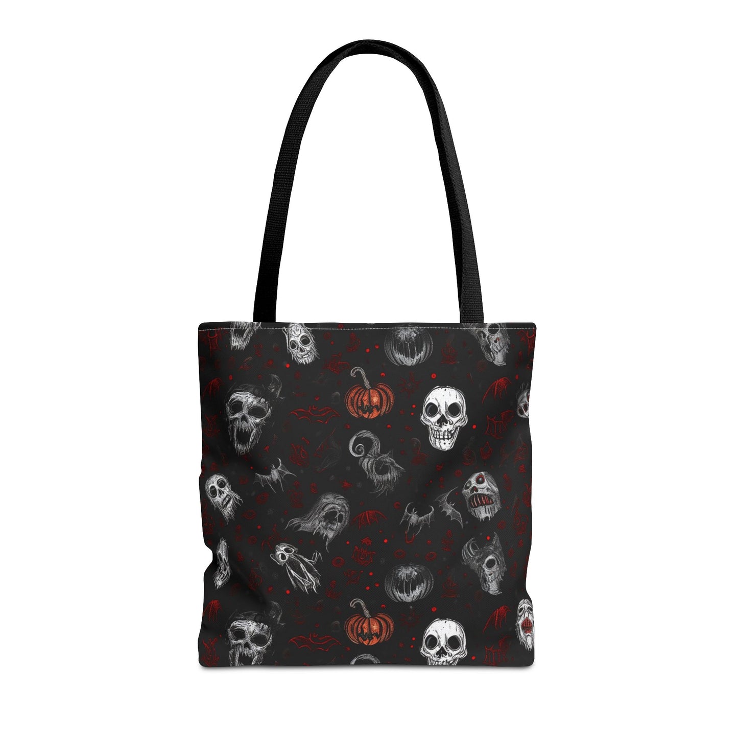 Scary Halloween Pattern Tote Bag (AOP)