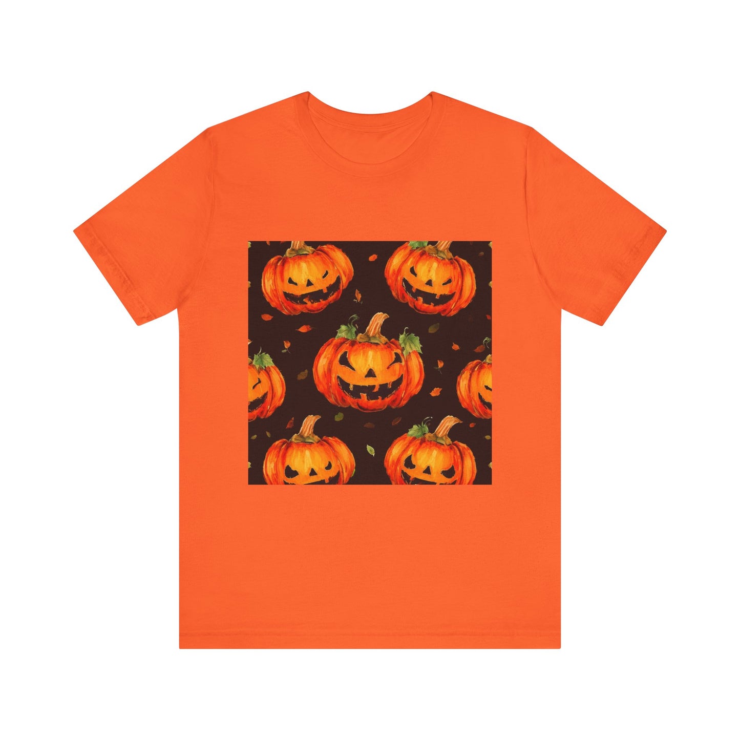 Happy Pumpkin Pattern Unisex Jersey Short Sleeve Tee