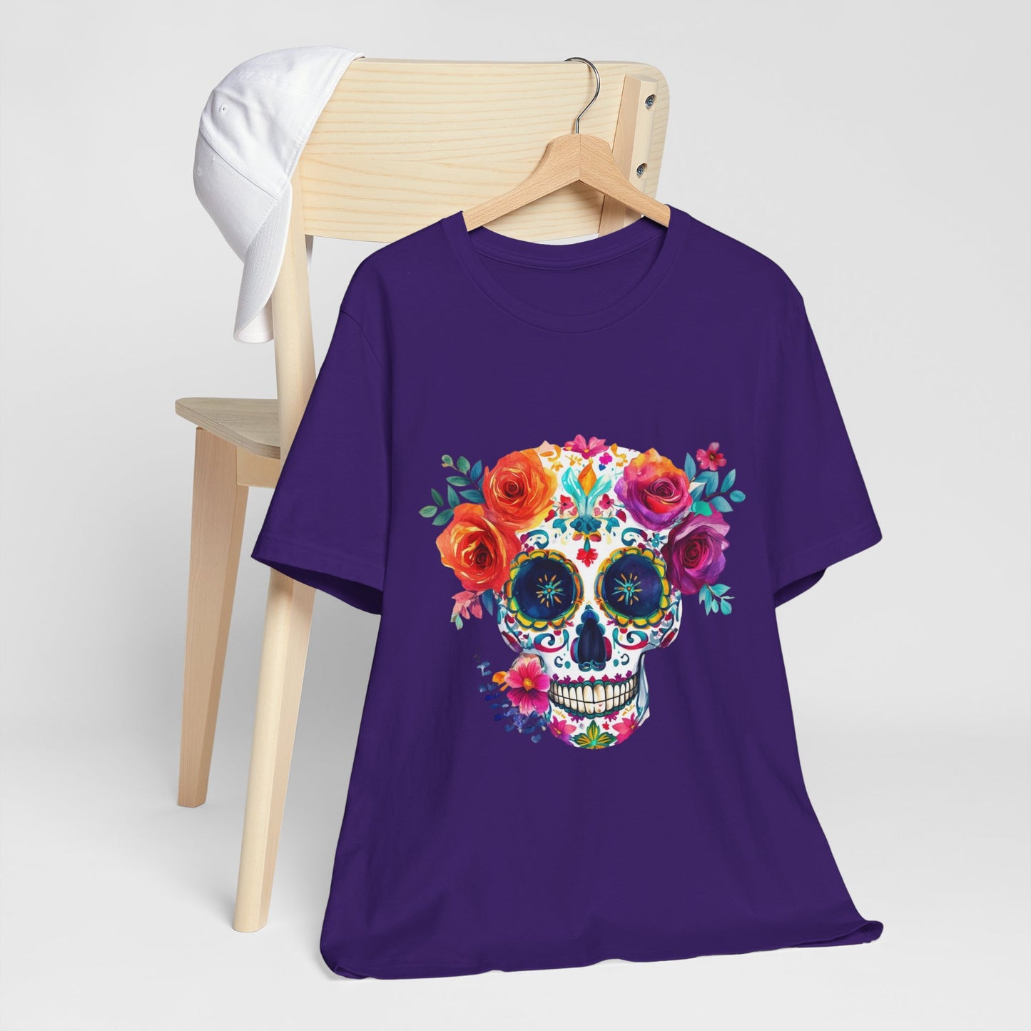 Day of the Dead Bright Sugar Skull Unisex Jersey Short Sleeve Tee