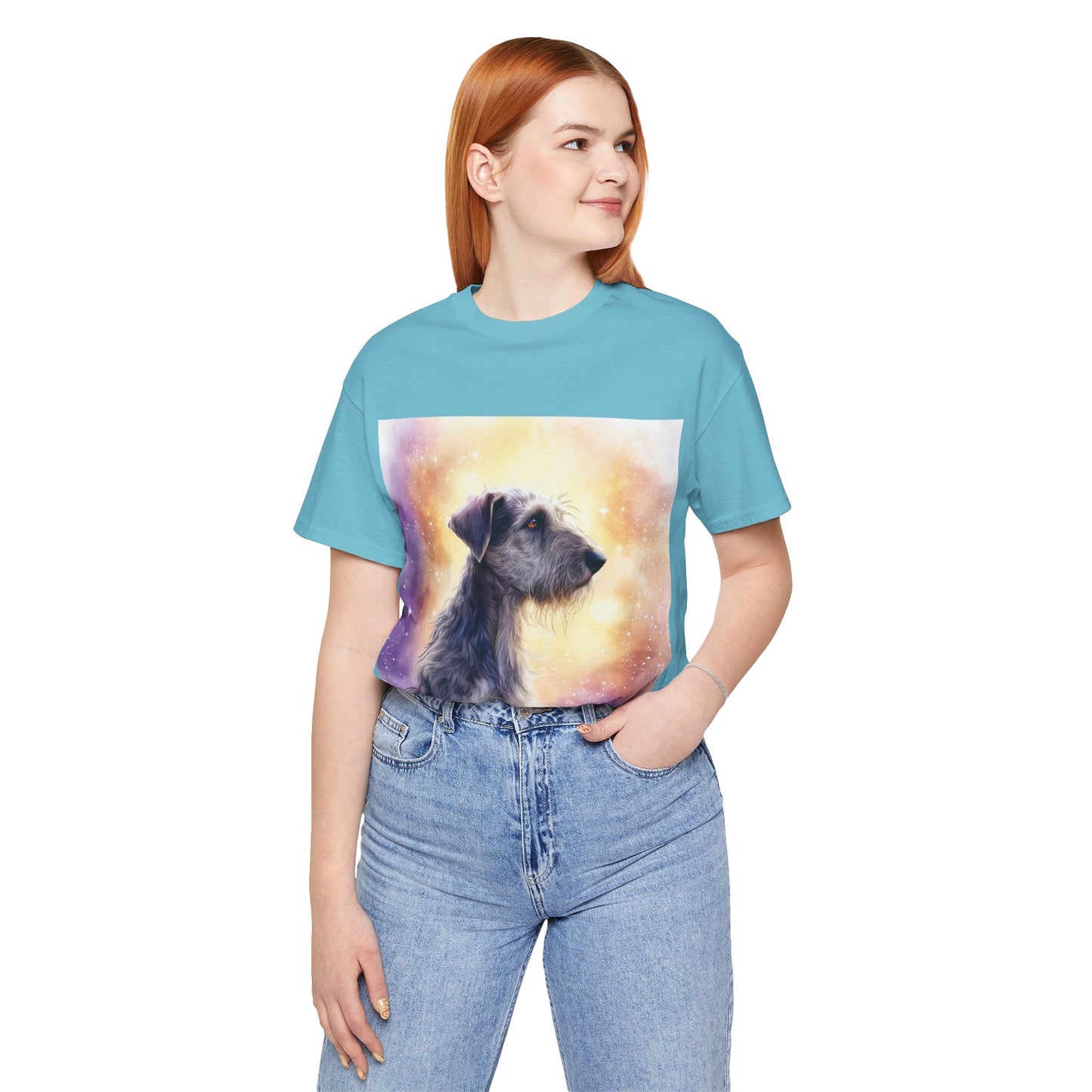 Watercolor Irish Wolf Hound Unisex Jersey Short Sleeve Tee