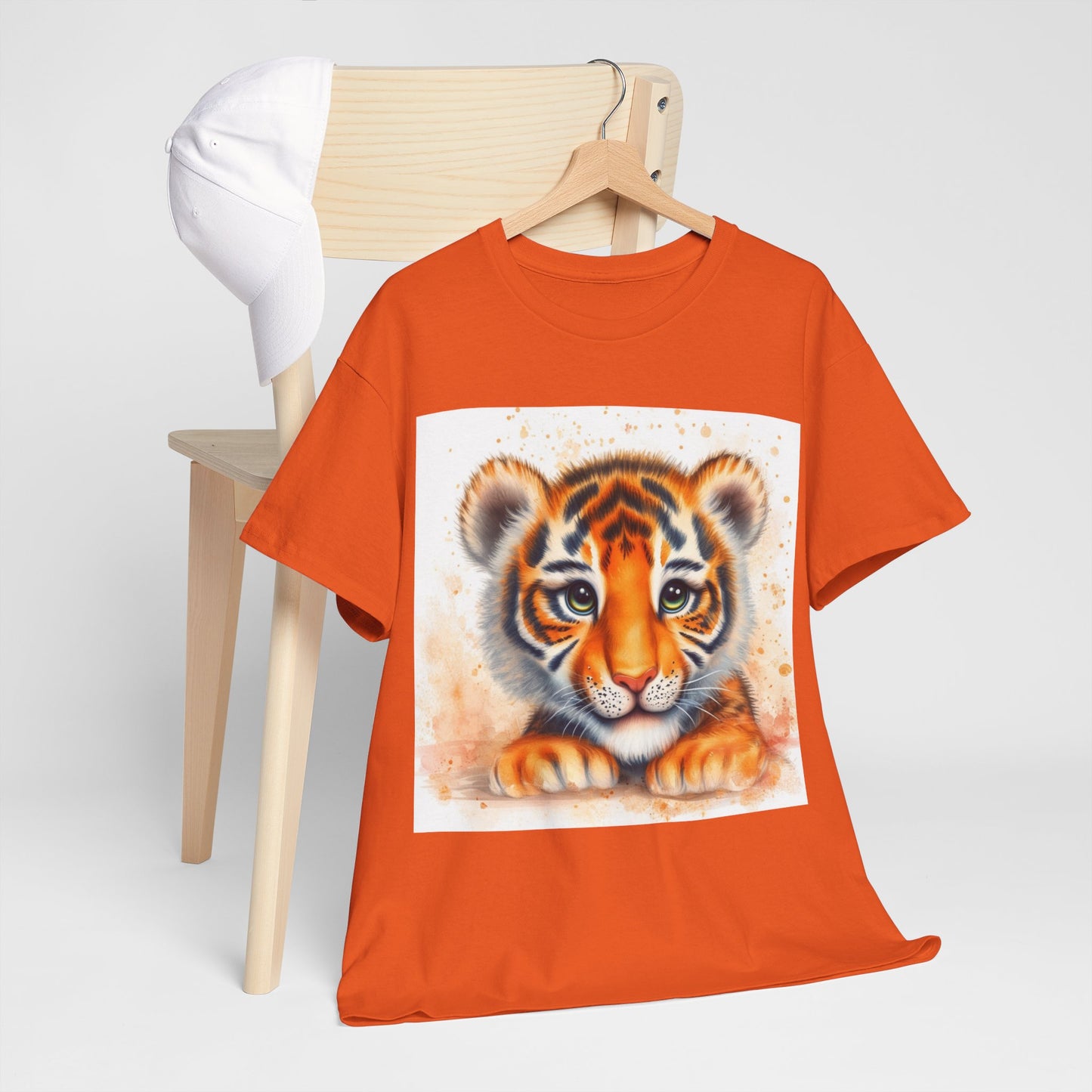 Cute Tiger Unisex Heavy Cotton Tee