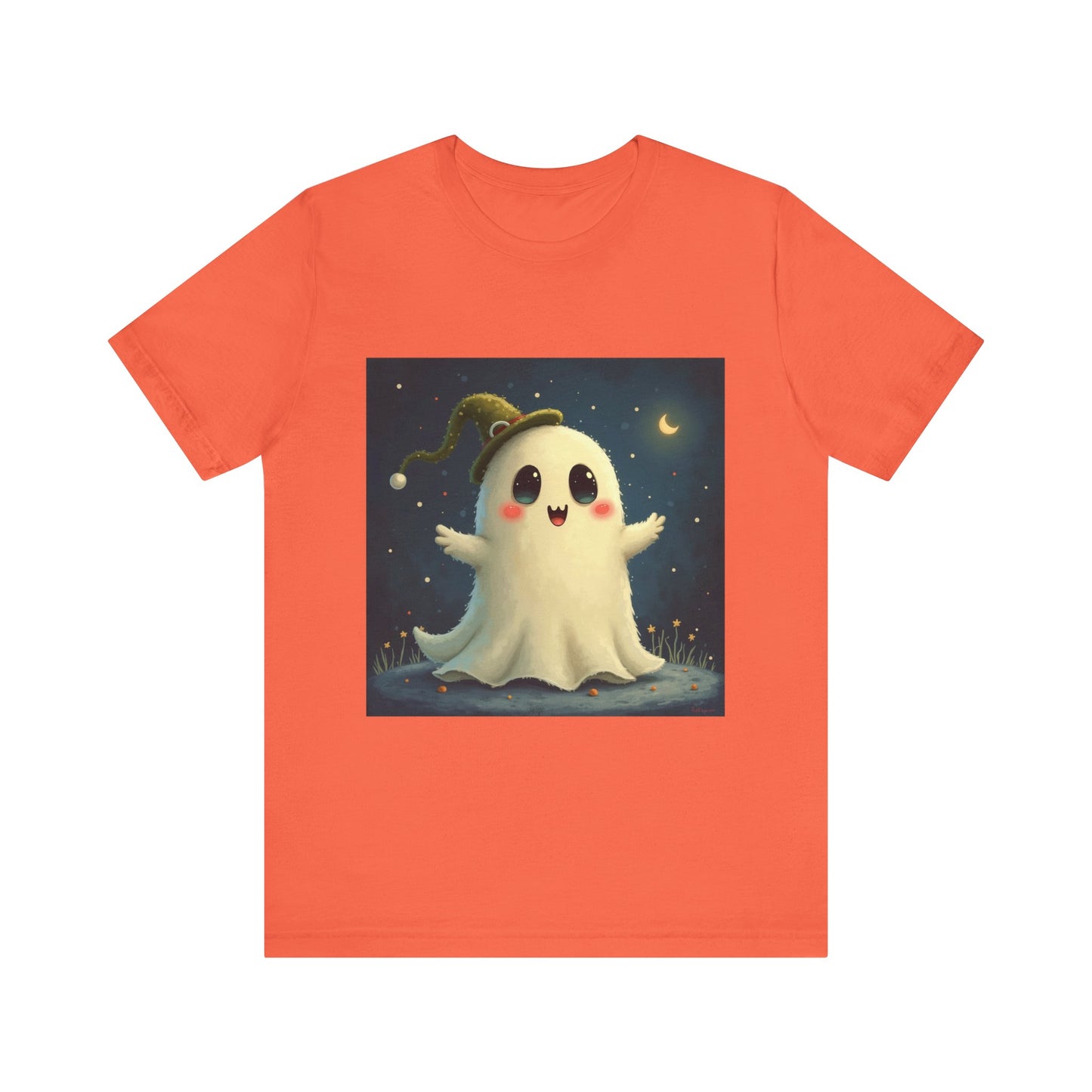 Cute Spooky Winter Ghost Unisex Jersey Tee