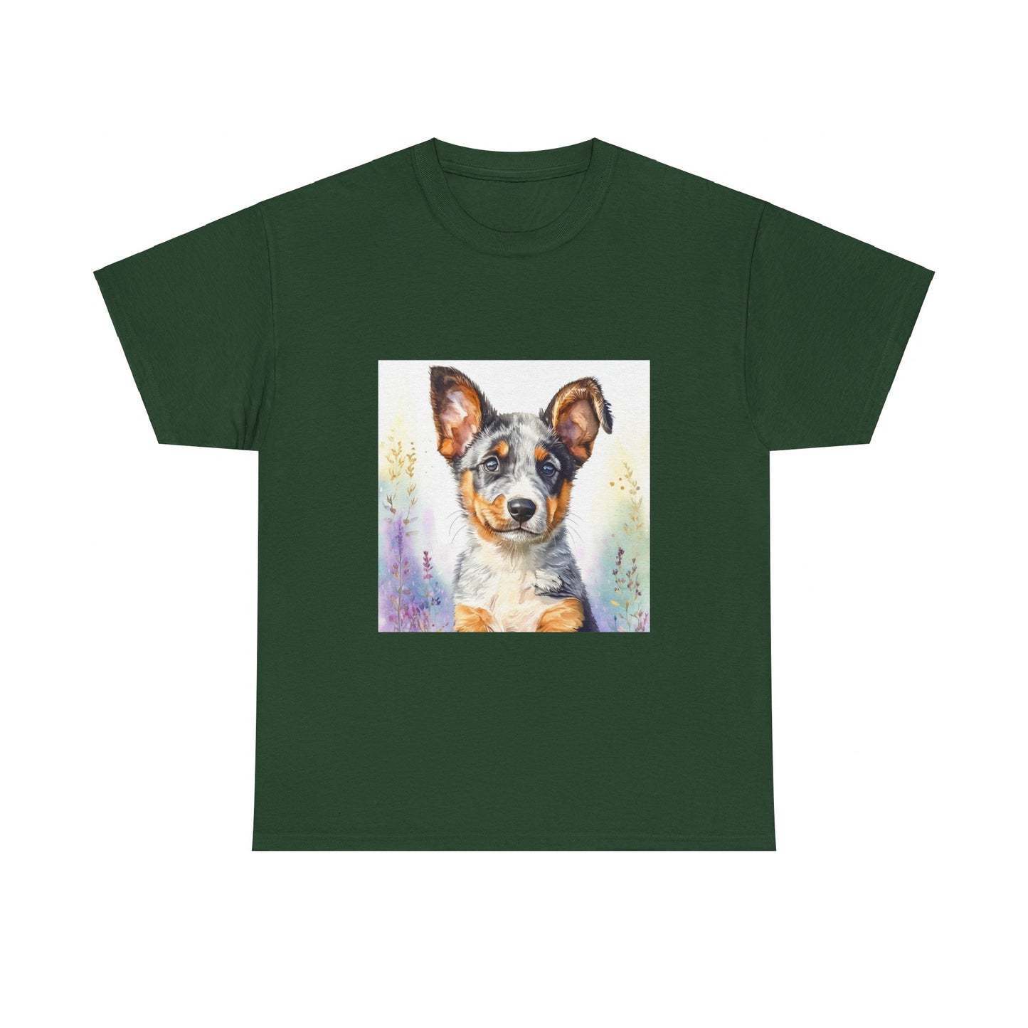 Australian Cattle Dog Puppy Unisex Heavy Cotton Tee