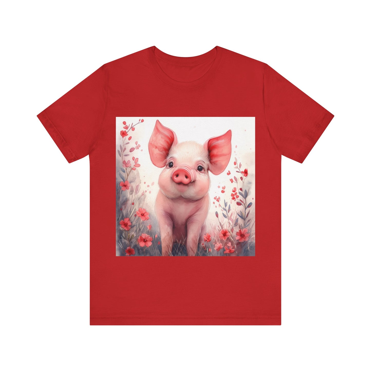 Cute Piglet Unisex Jersey Short Sleeve Tee