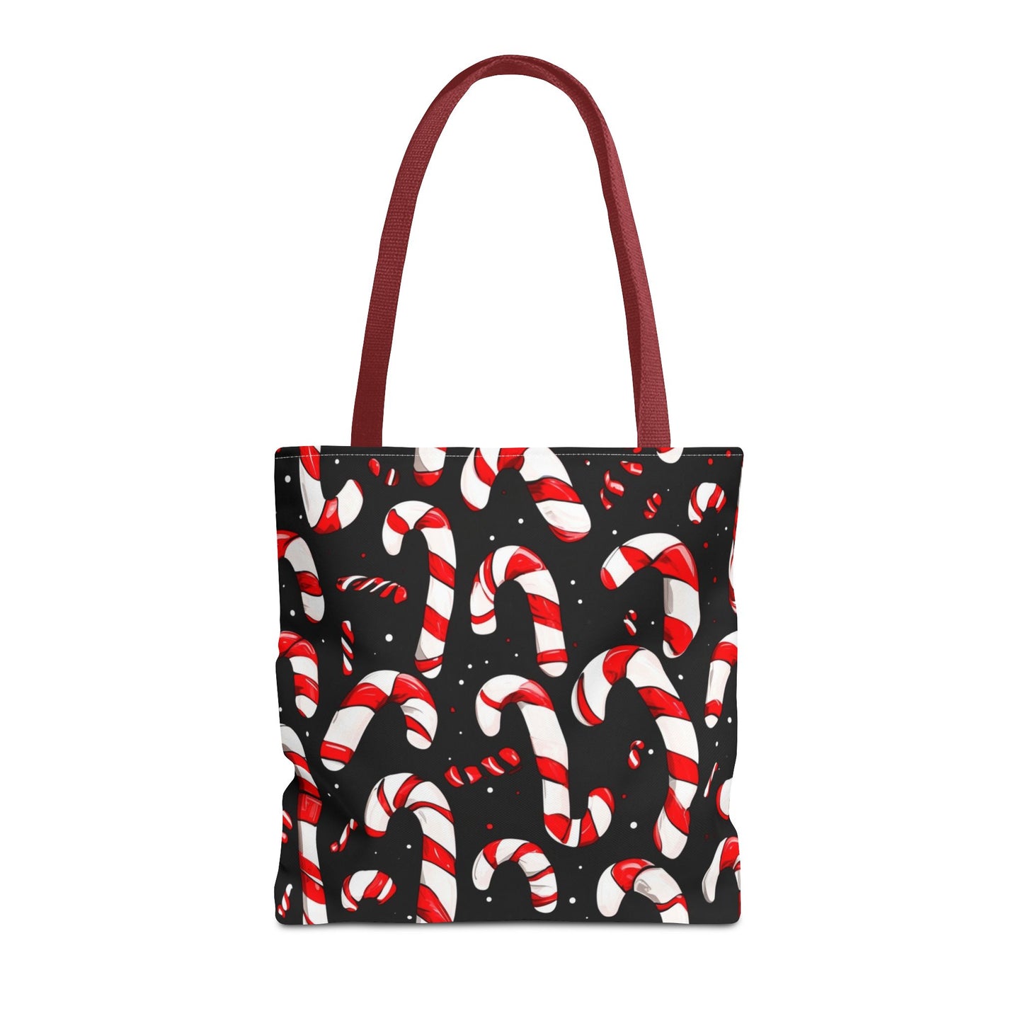 Cartoon Candy Canes Tote Bag (AOP)