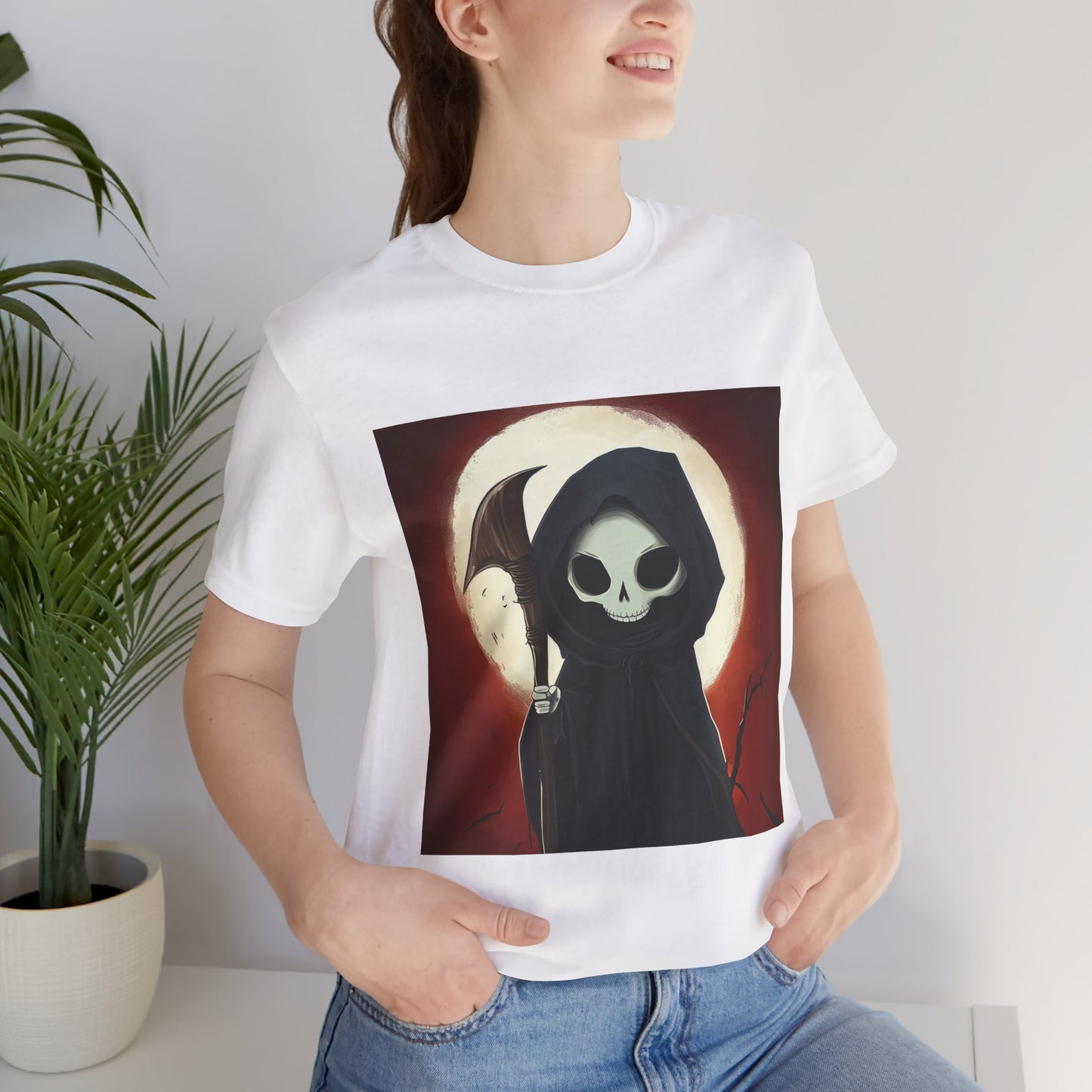 Cute Grim Reaper Unisex Jersey Short Sleeve Tee