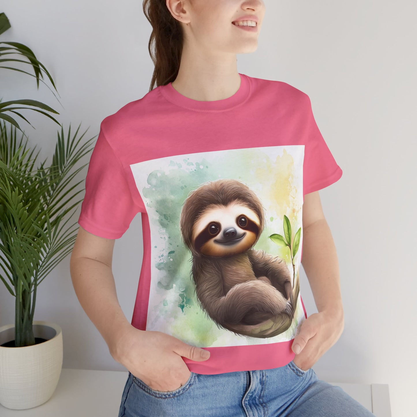 Cute Sloth Unisex Jersey Short Sleeve Tee