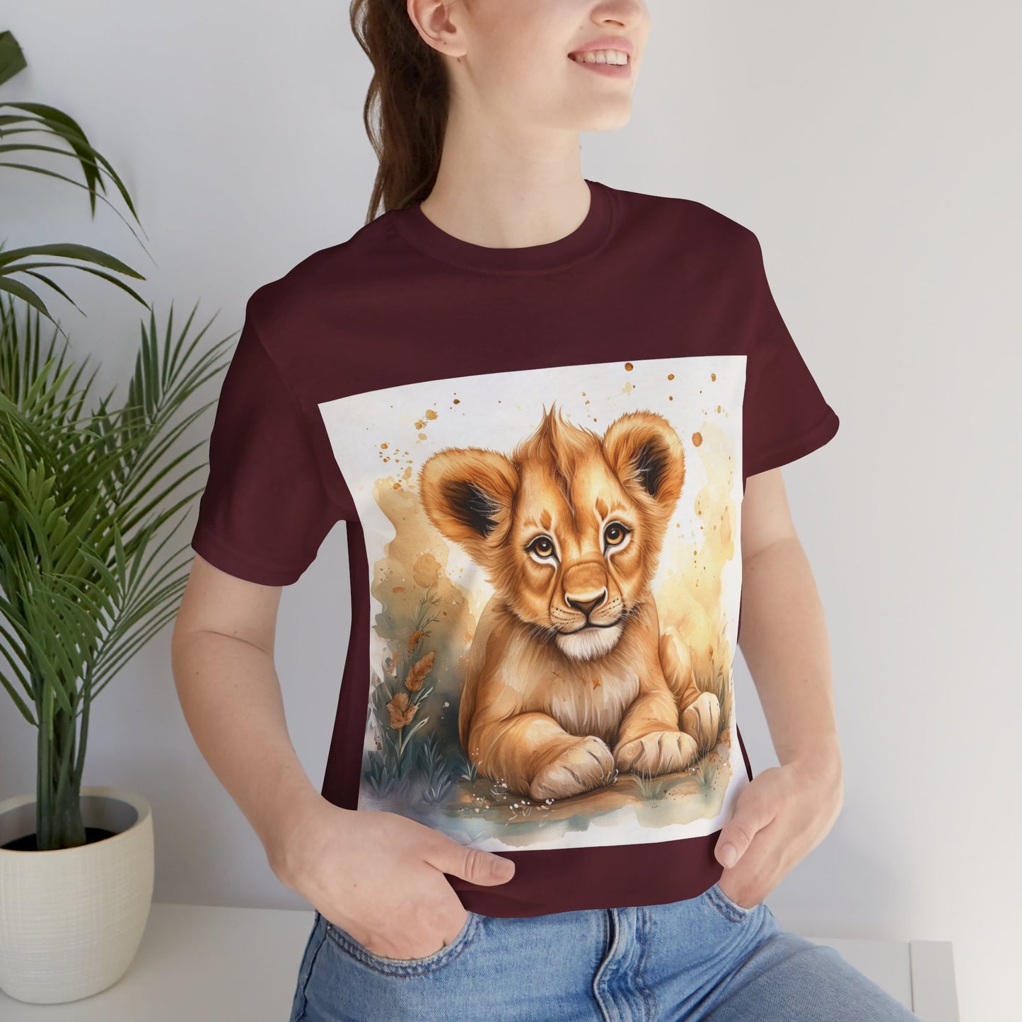 Cute Lion Cub Unisex Jersey Short Sleeve Tee