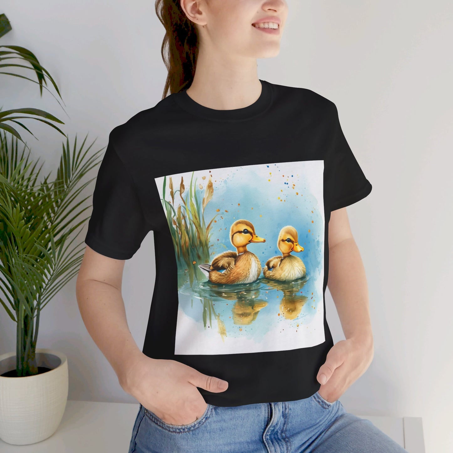 Adorable Baby Mallard Ducks Unisex Jersey Short Sleeve Tee