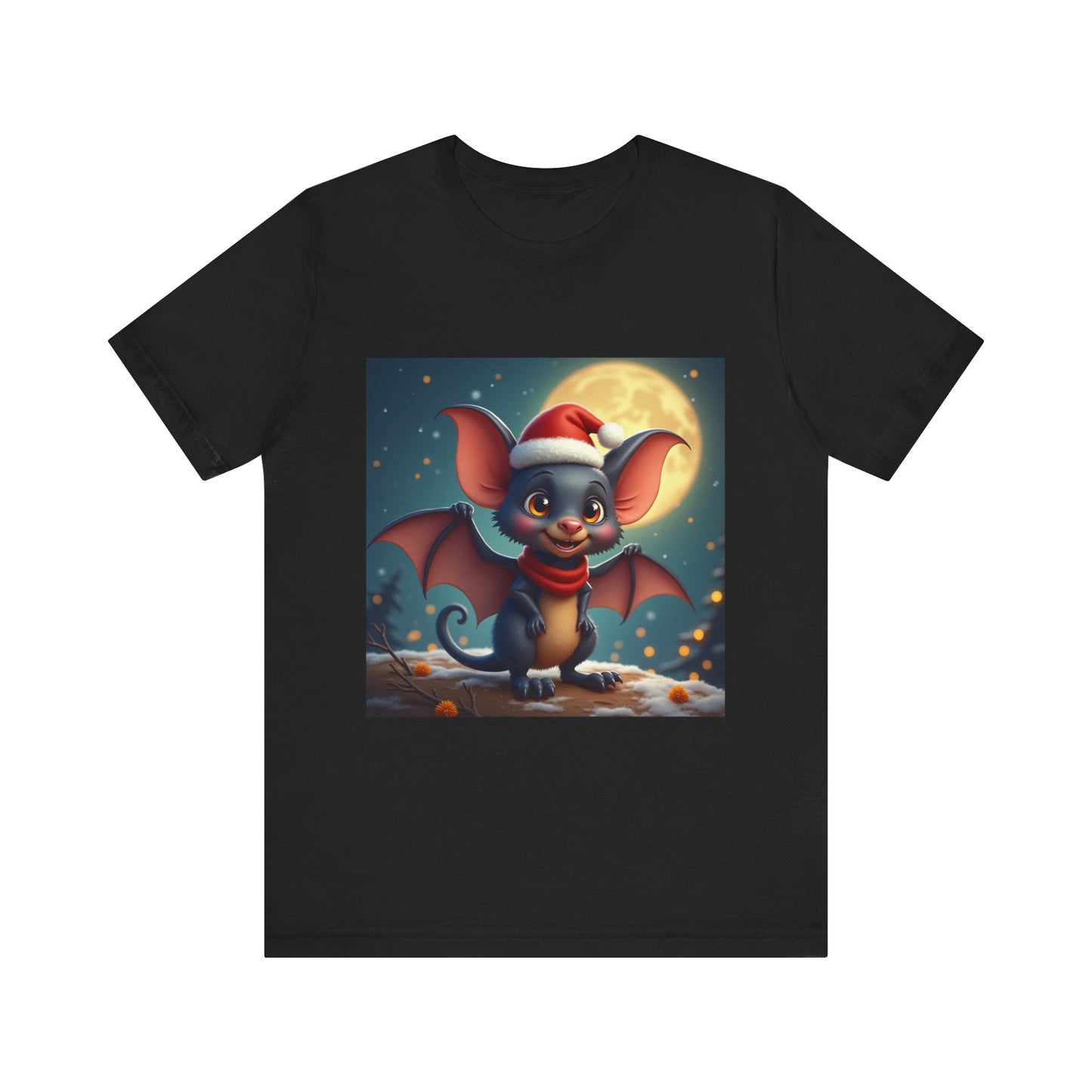 Santa Hat Bat Unisex Jersey Tee