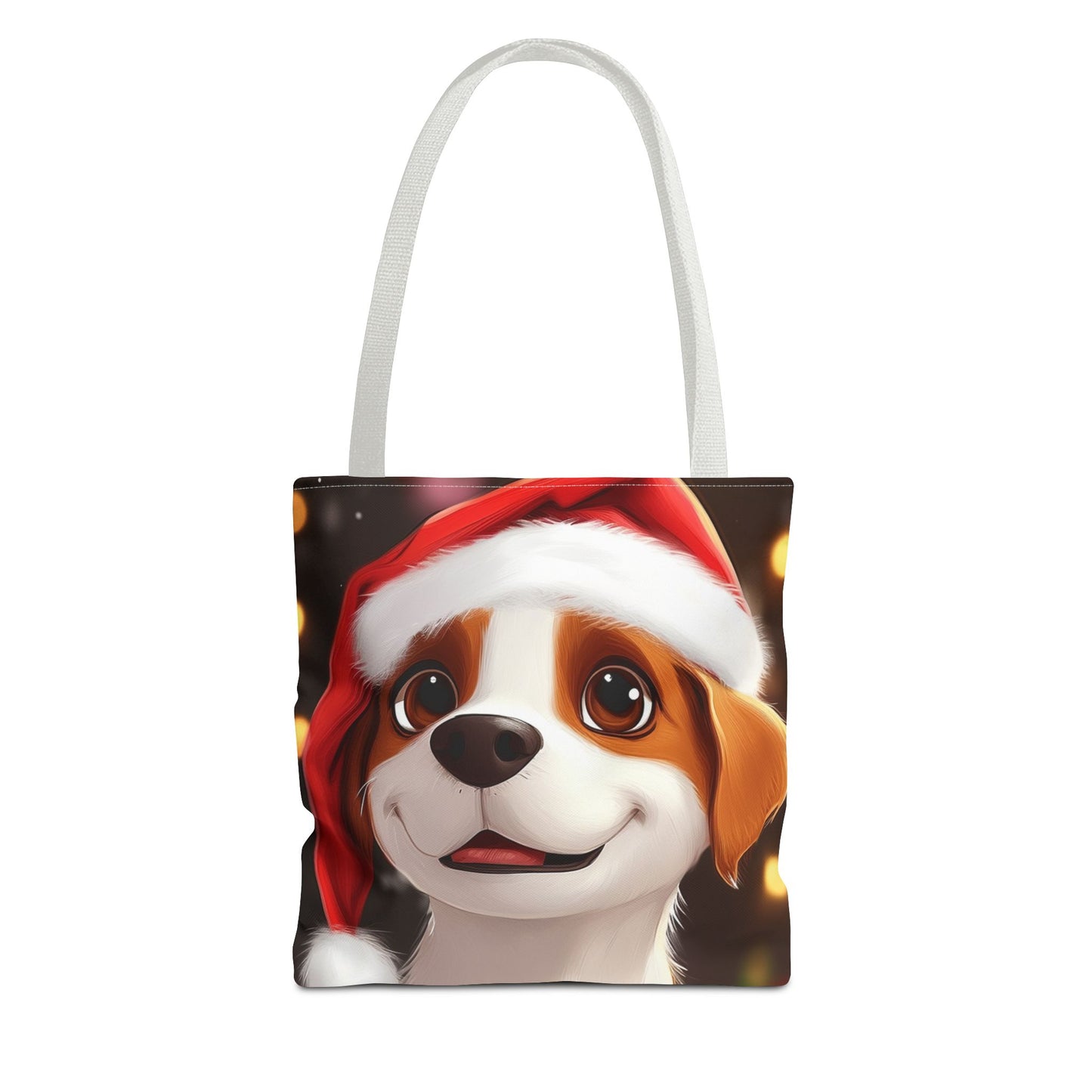 Adorable Festive Puppy Tote Bag (AOP)