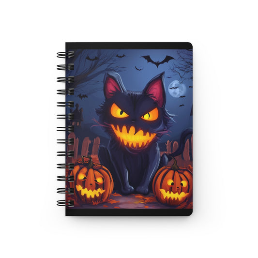 Spooky Cat Spiral Bound Journal