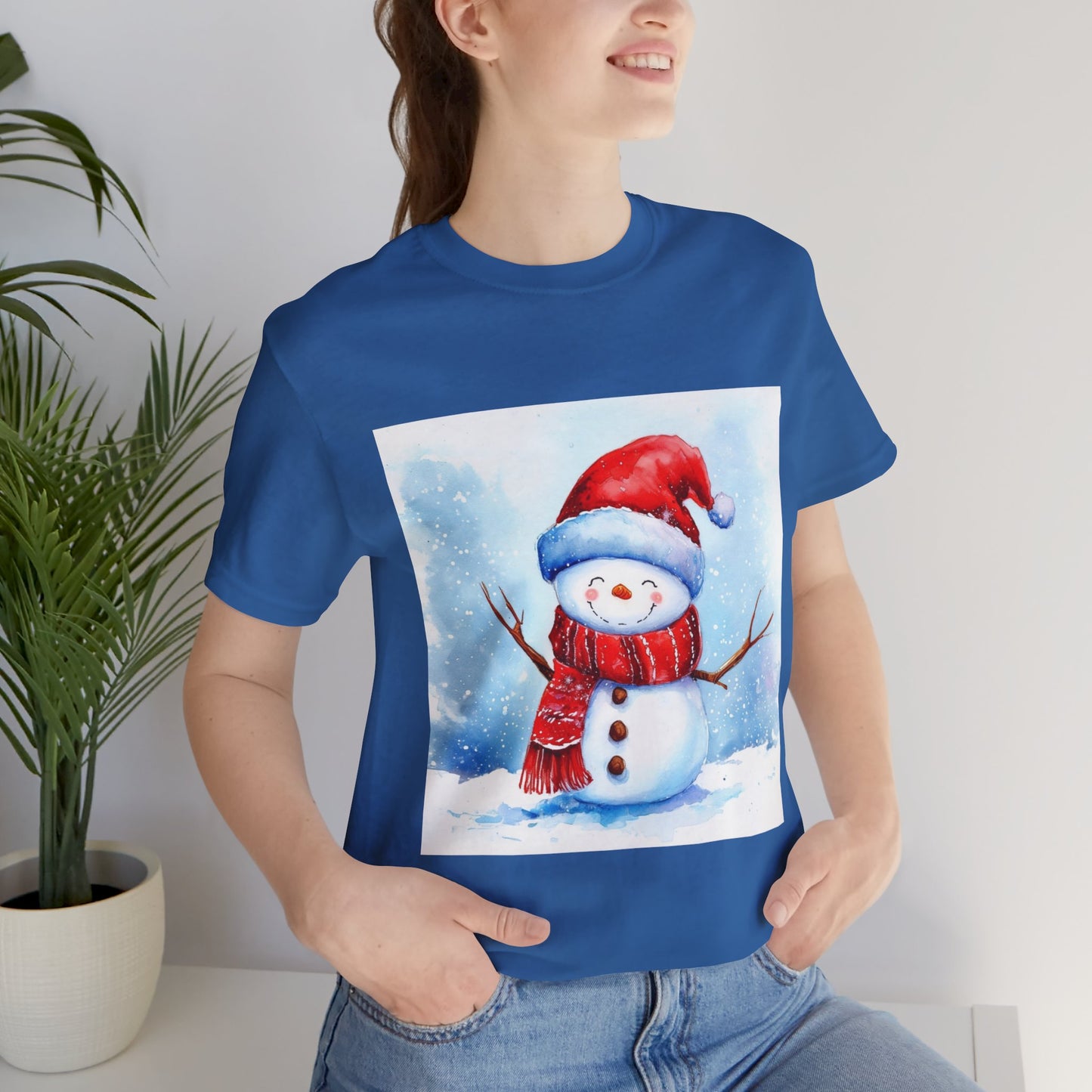 Cute Snowman Unisex Jersey Short Sleeve Tee