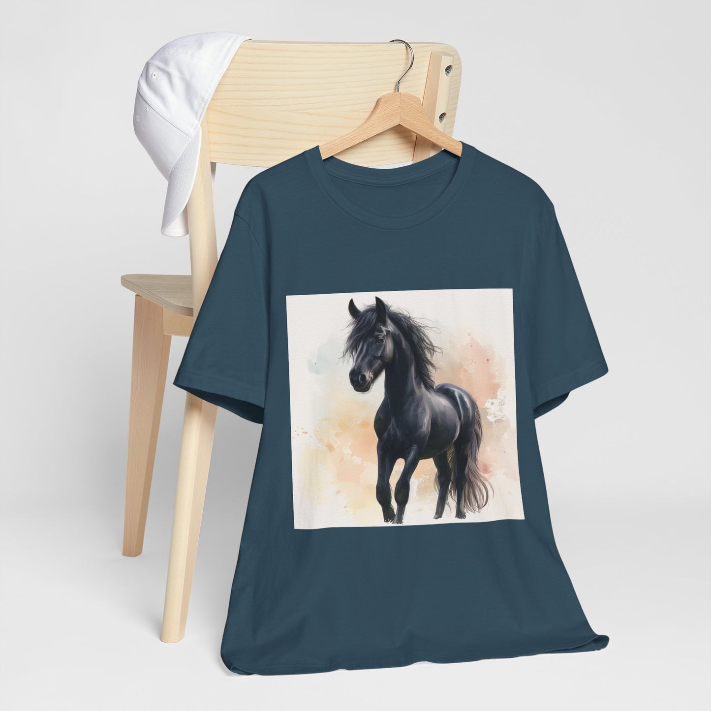 Playful Black Horse Unisex Jersey Short Sleeve Tee